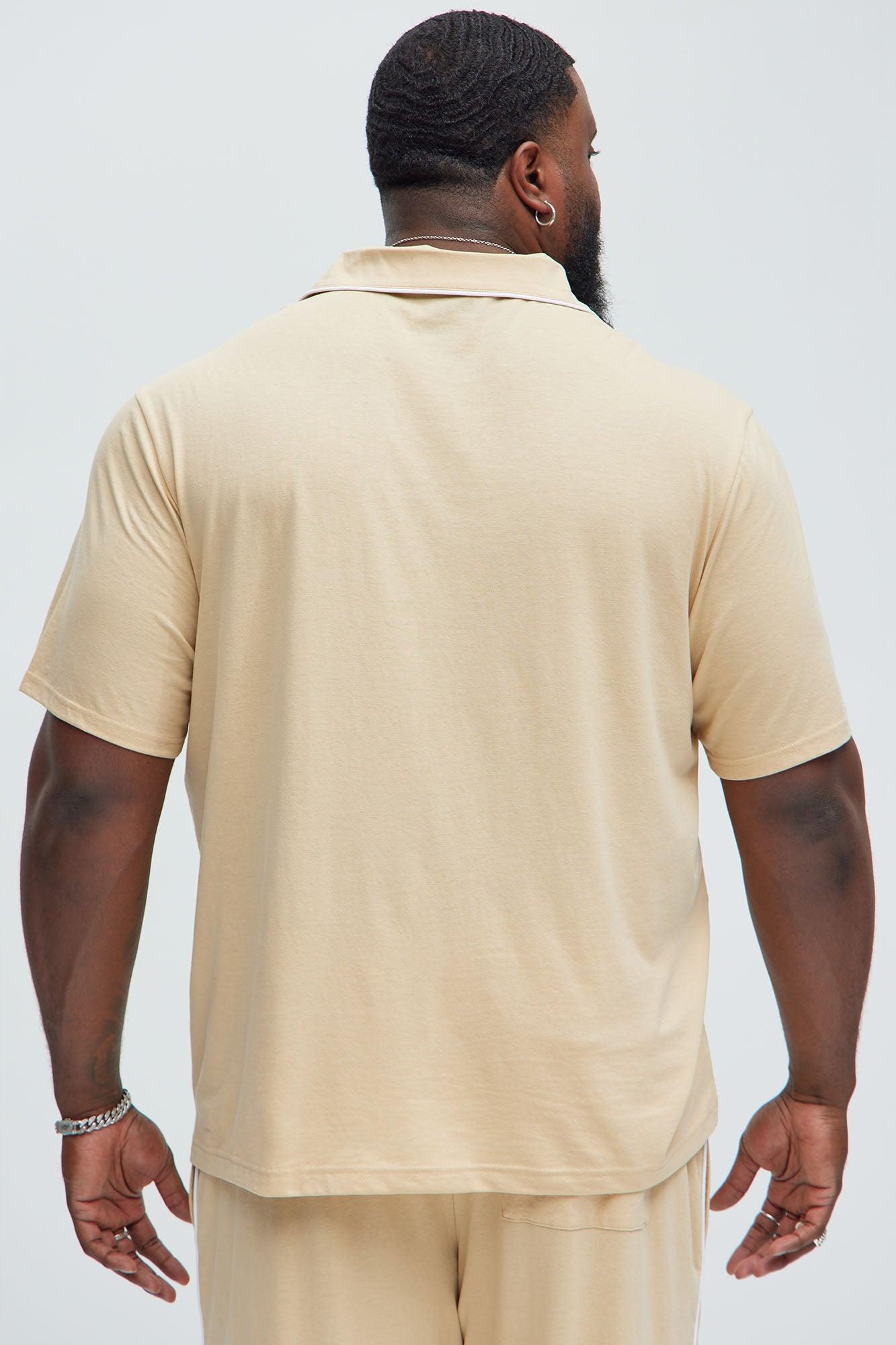 Modern Relaxed Pajama Short Sleeve - Khaki Product Image