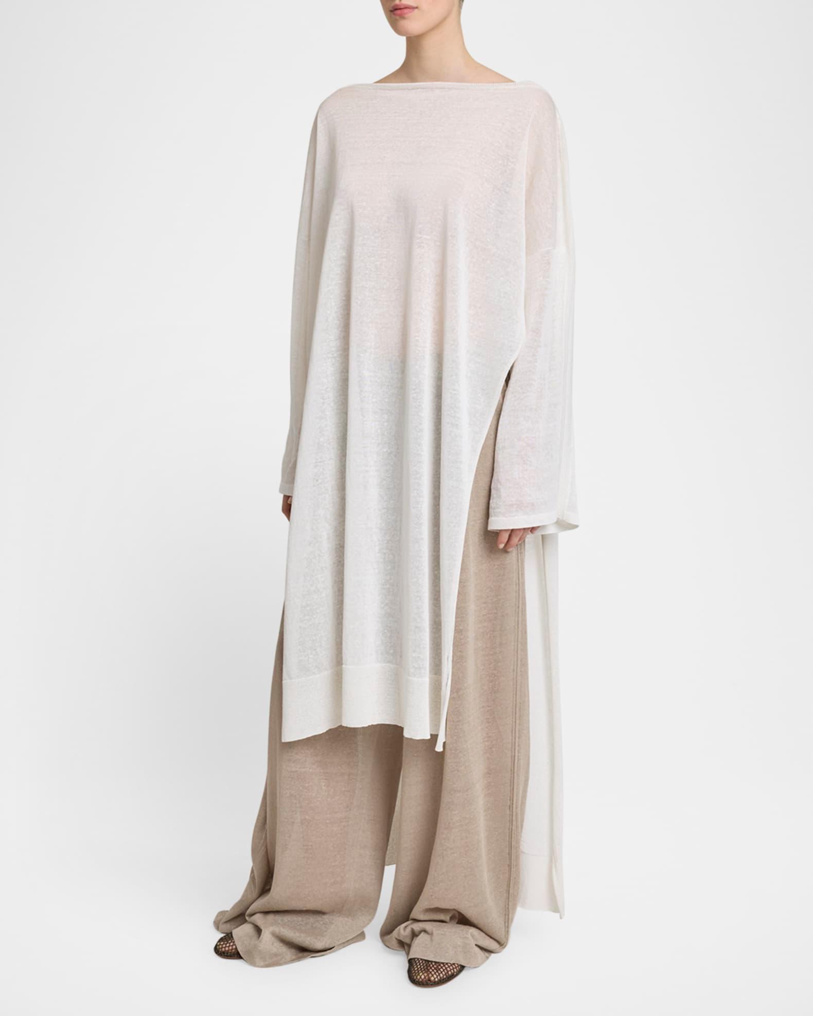 Silk Linen Tunic Dress Product Image