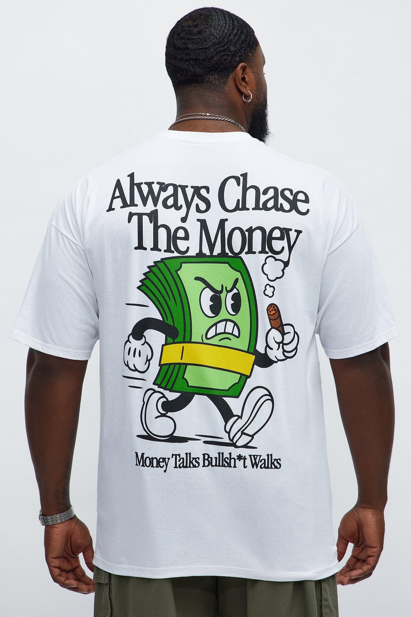 Always Chase The Money Short Sleeve Tee - White Product Image
