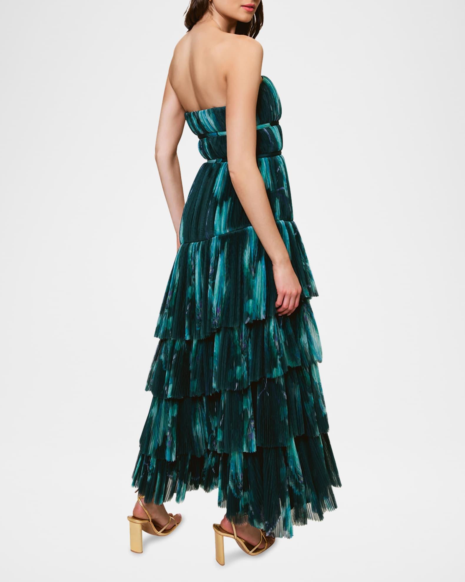 Lanza Strapless Pleated Tulle Gown Product Image