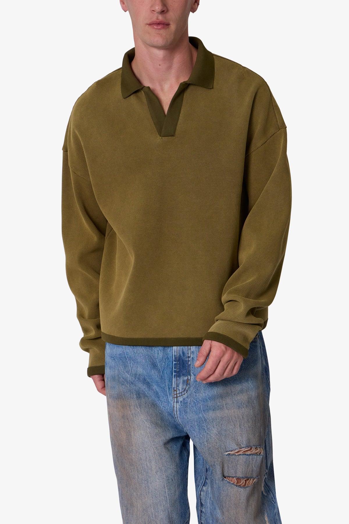 Polo Thermal L/S Shirt - Dark Olive Product Image