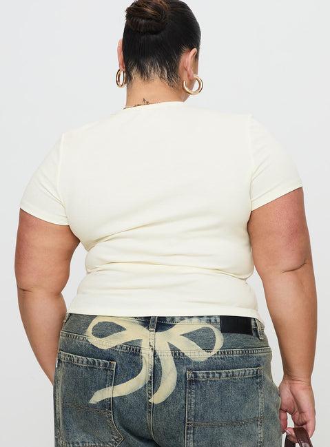 Marseille Manners Graphic Top Cream Product Image