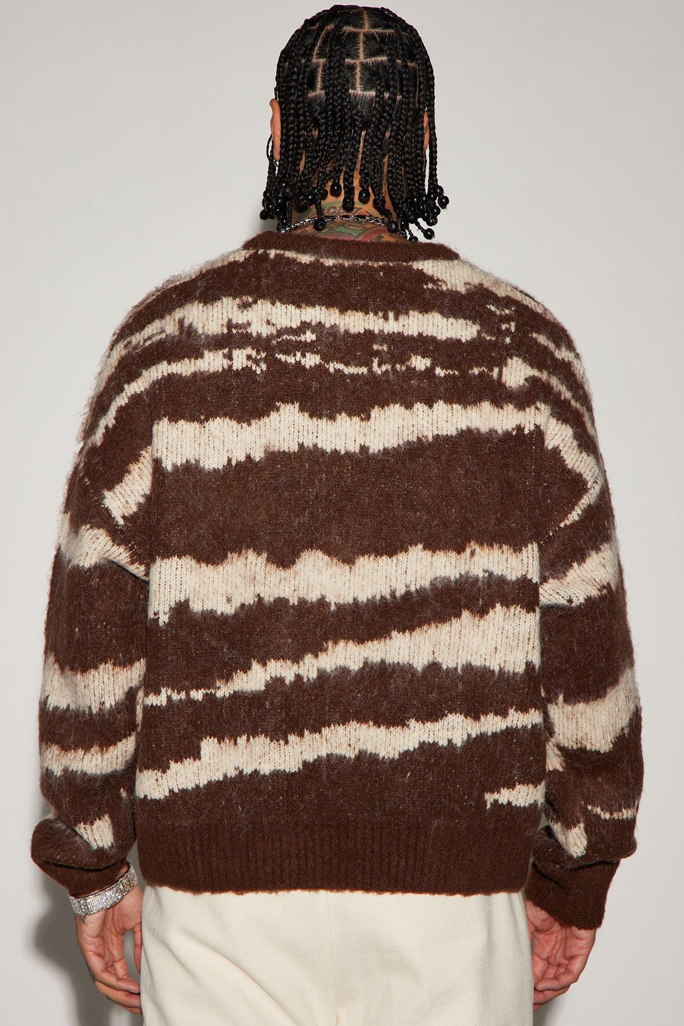 In The Game Crewneck Sweater - Brown/combo Product Image