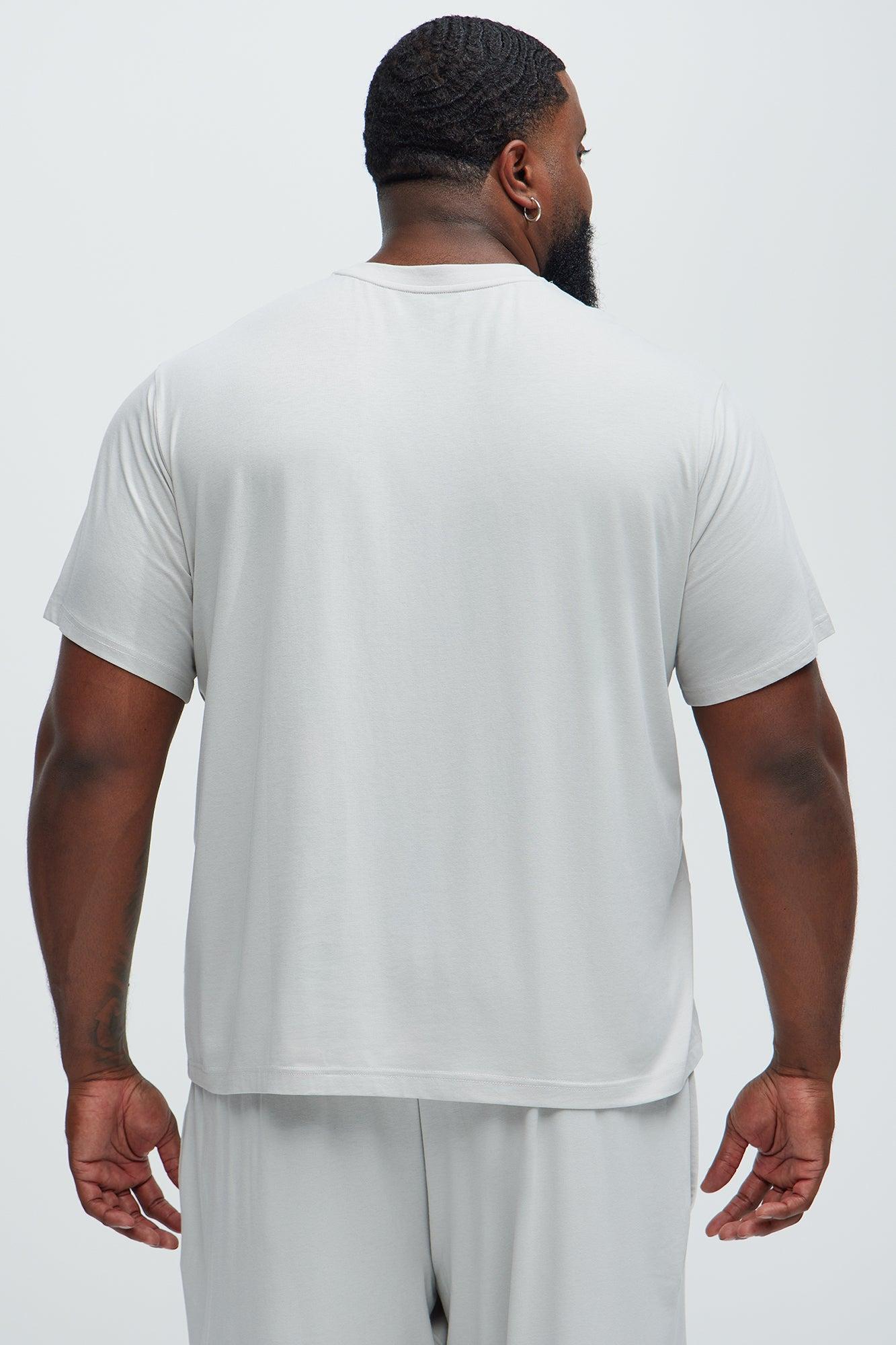 Essential Modal Lounge Short Sleeve Tee - Grey Product Image