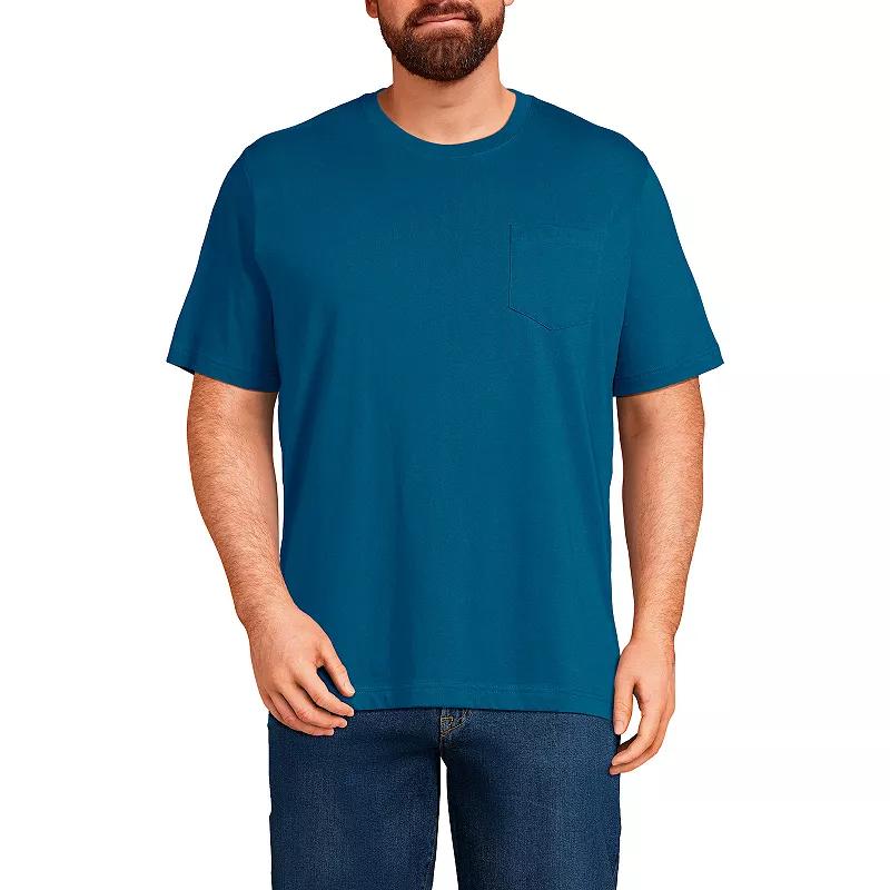 Big & Tall Lands End Super-T Classic-Fit Pocket Tee, Mens Product Image