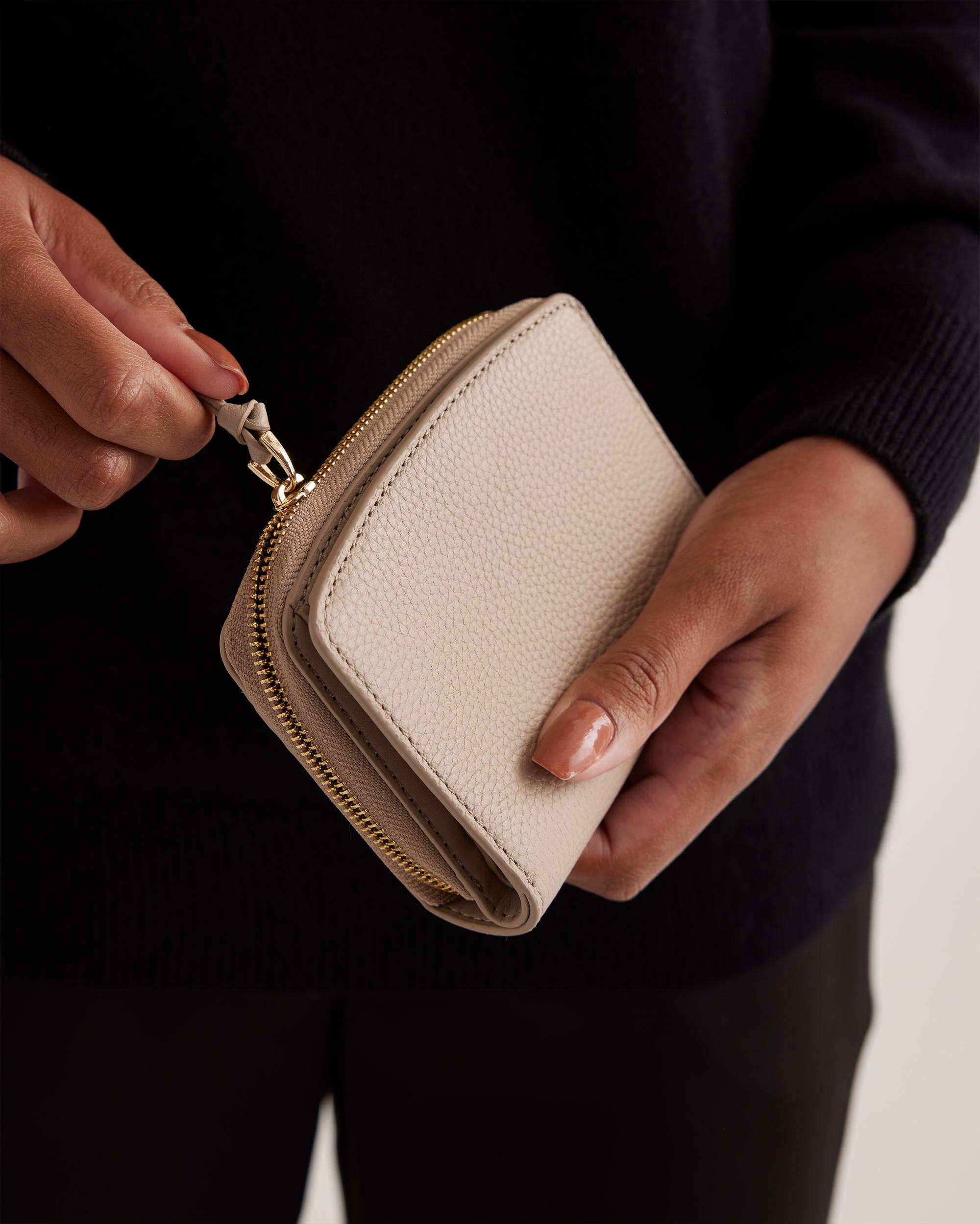 Quince | Women's Italian Pebbled Leather Compact Wallet Italian Leather Product Image