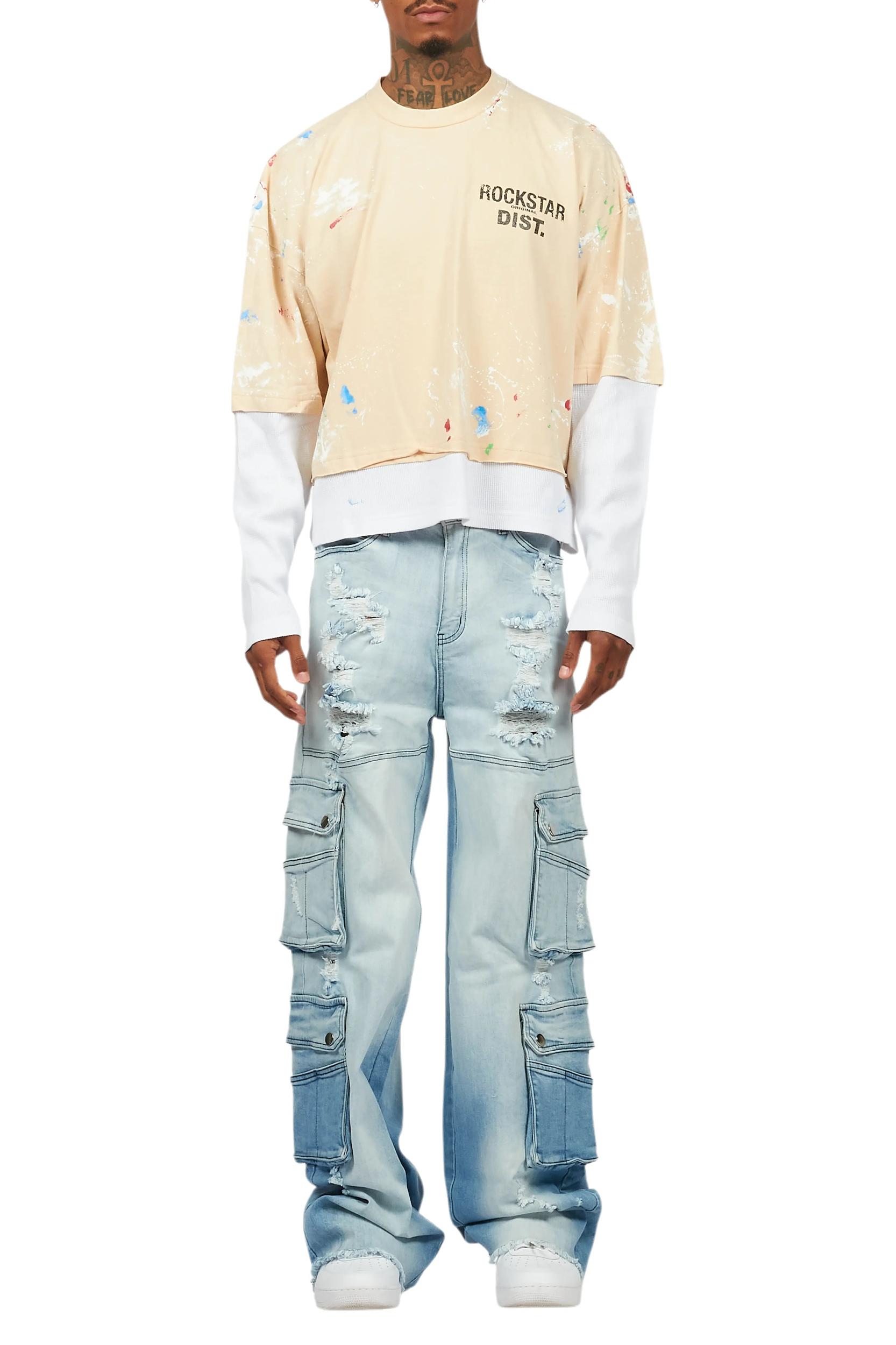 Keylor Light Blue Baggy Fit Jean Male Product Image