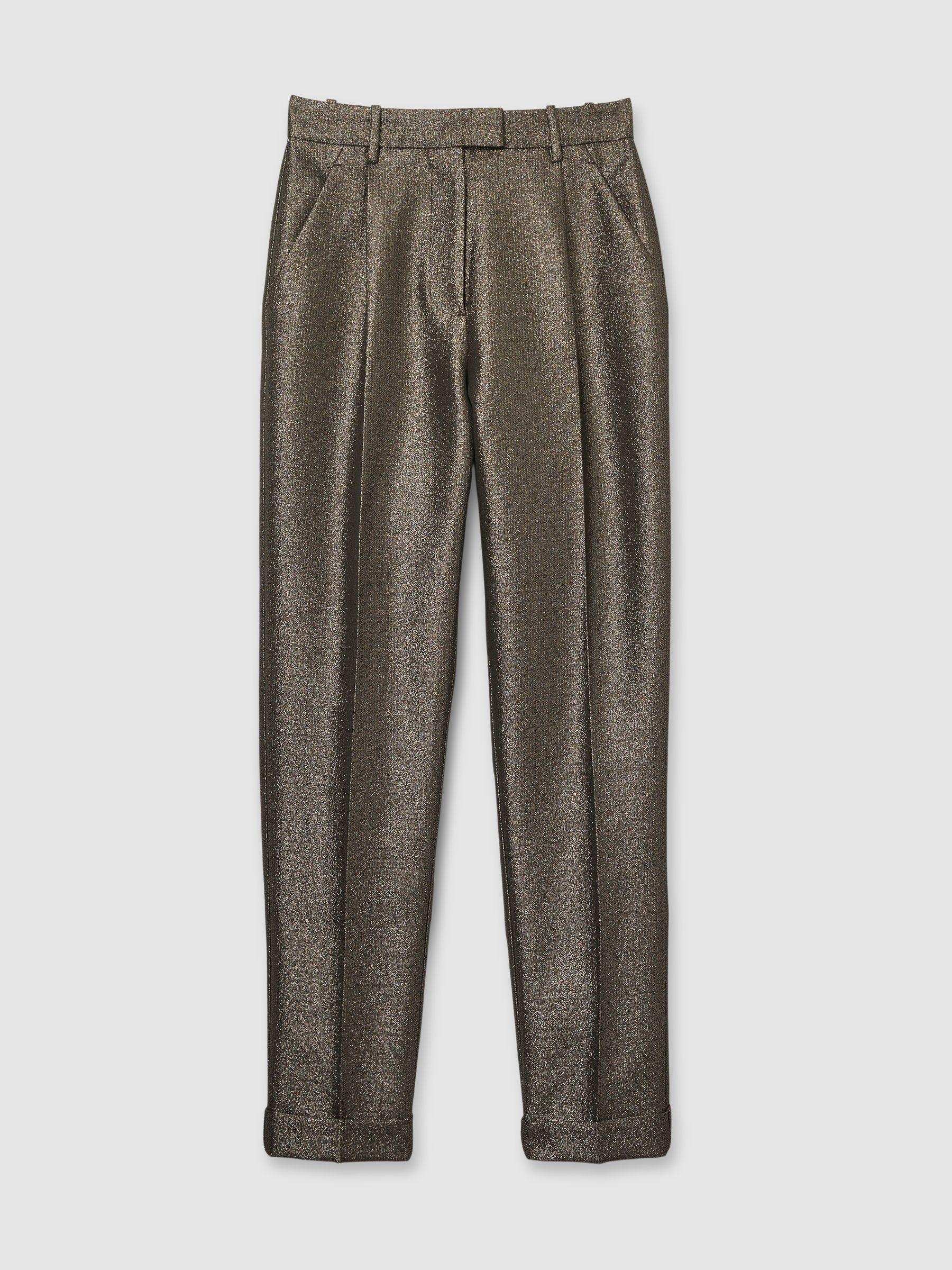 Sparkle Tapered Trousers in Dark Gold Product Image