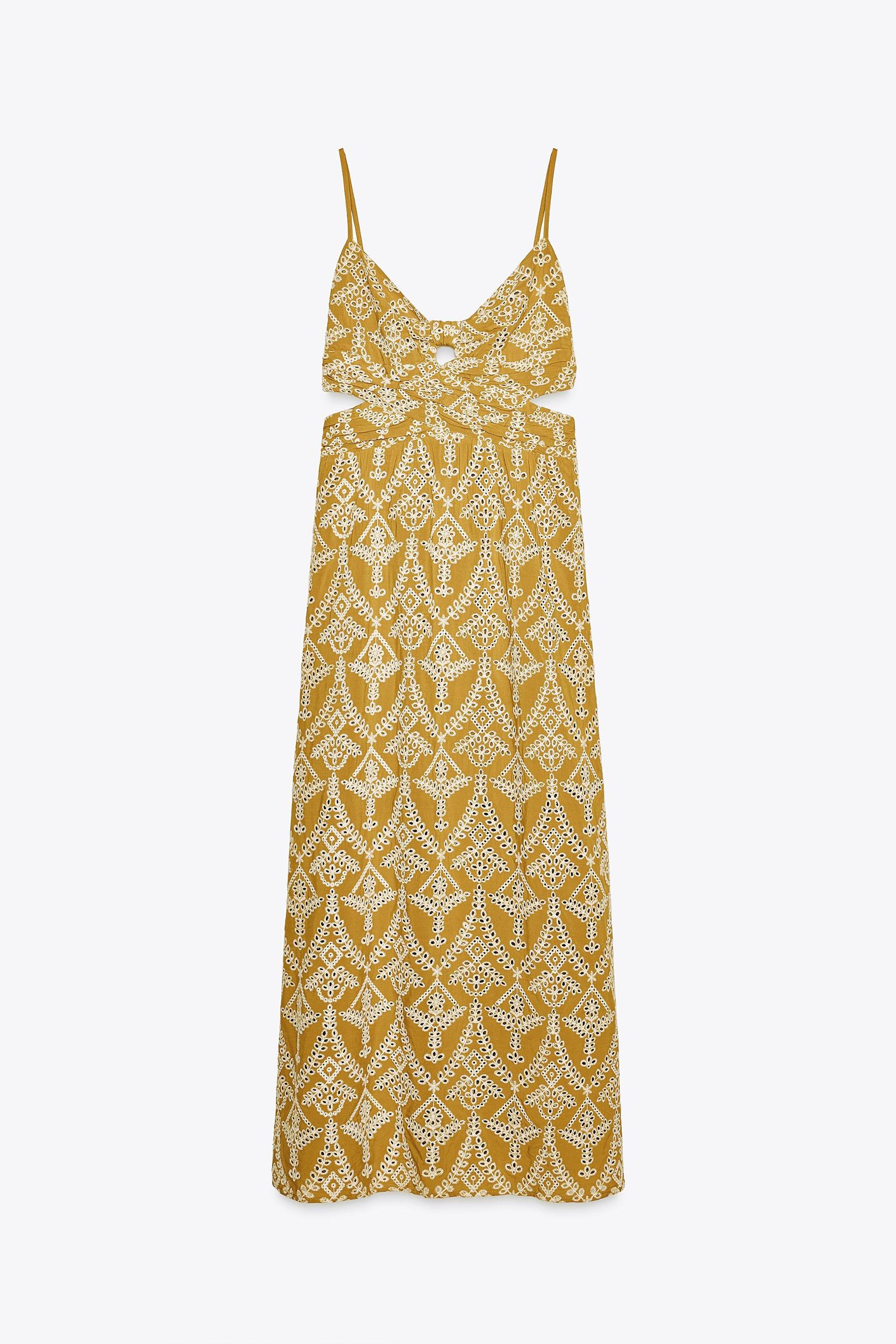 EMBROIDERED MIDI DRESS Product Image