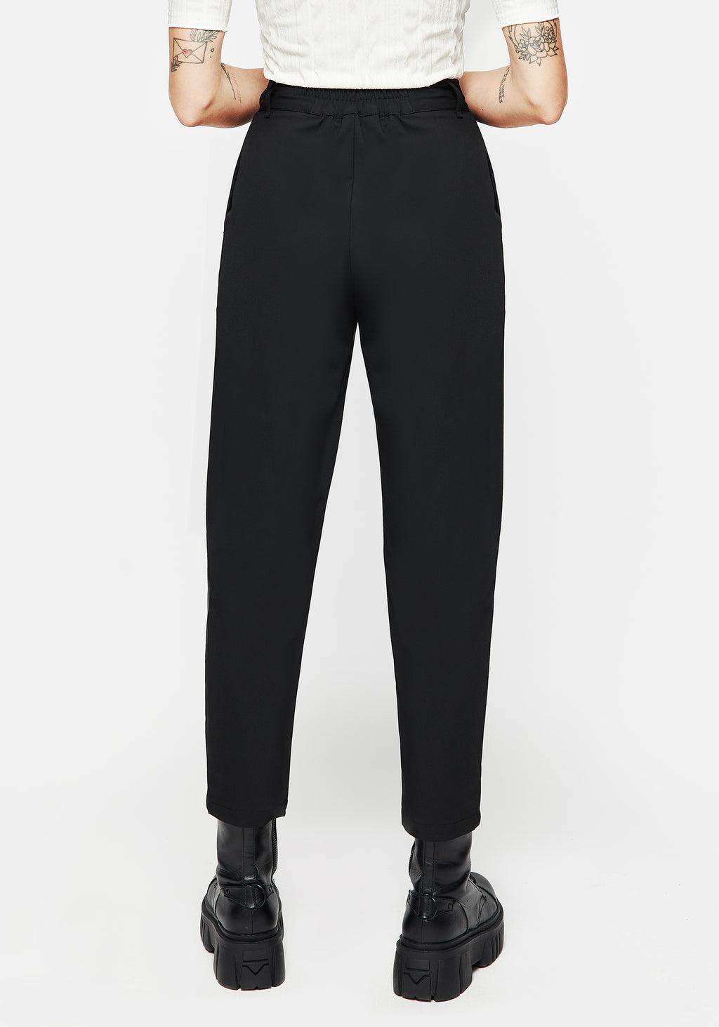 Japonica Floral Moon Embroidered Tapered Trousers Product Image