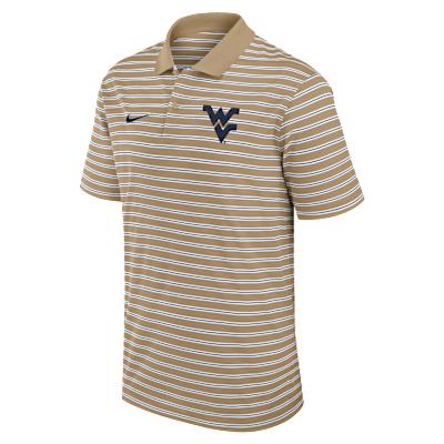 West Virginia Athletic Prep Striped Nike Men's Dri-FIT College Polo Product Image