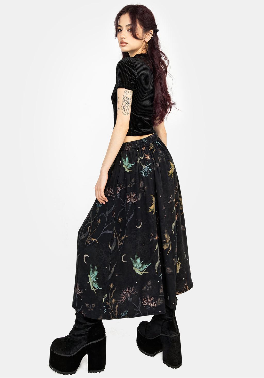 Rosanella Floral Print Midi Skirt Product Image