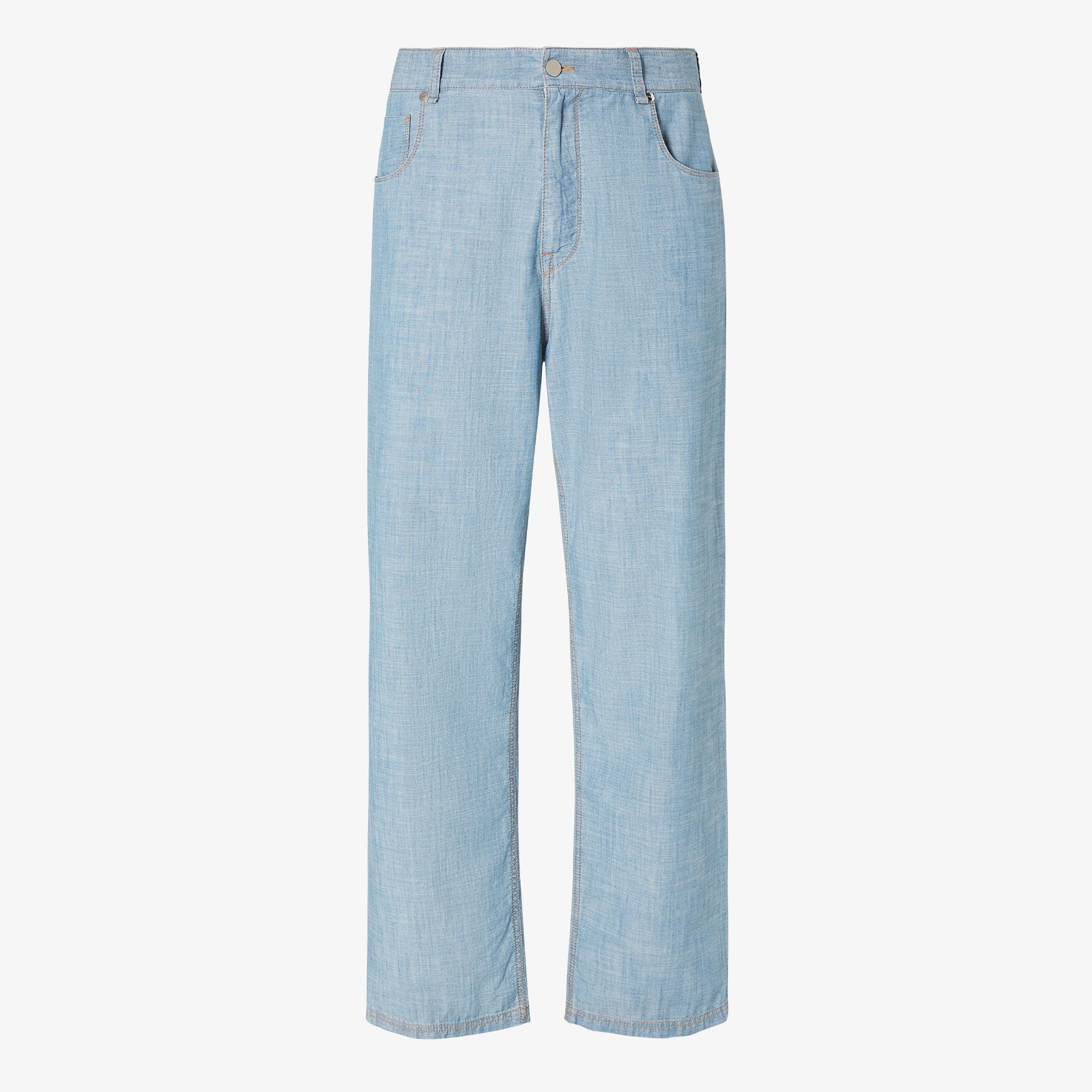 Long JeansLight blue Chambray pants Product Image
