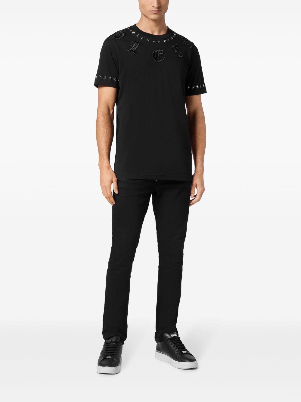 gothic-logo round-neck T-shirt Product Image