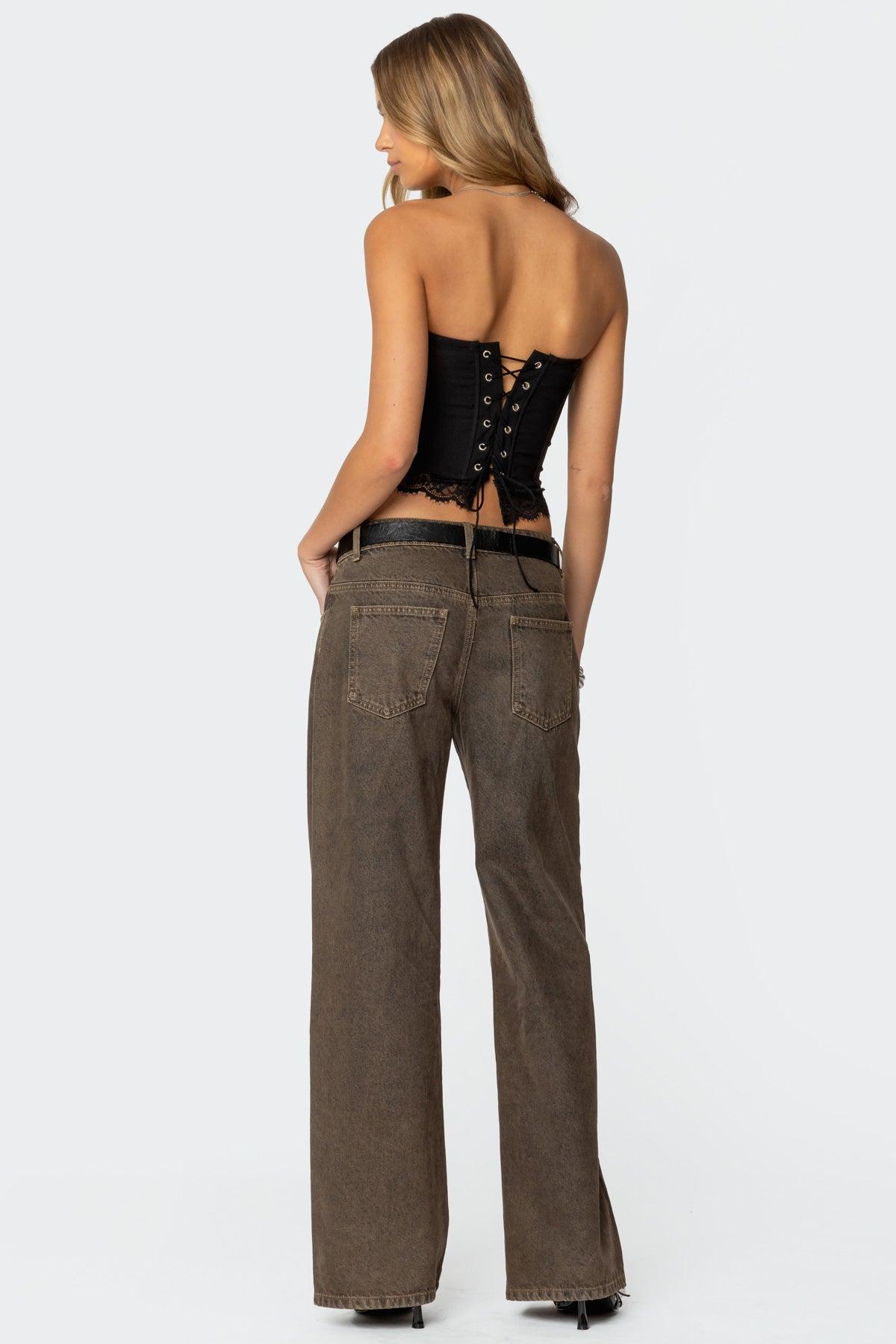 Elaina lacey strapless corset Product Image