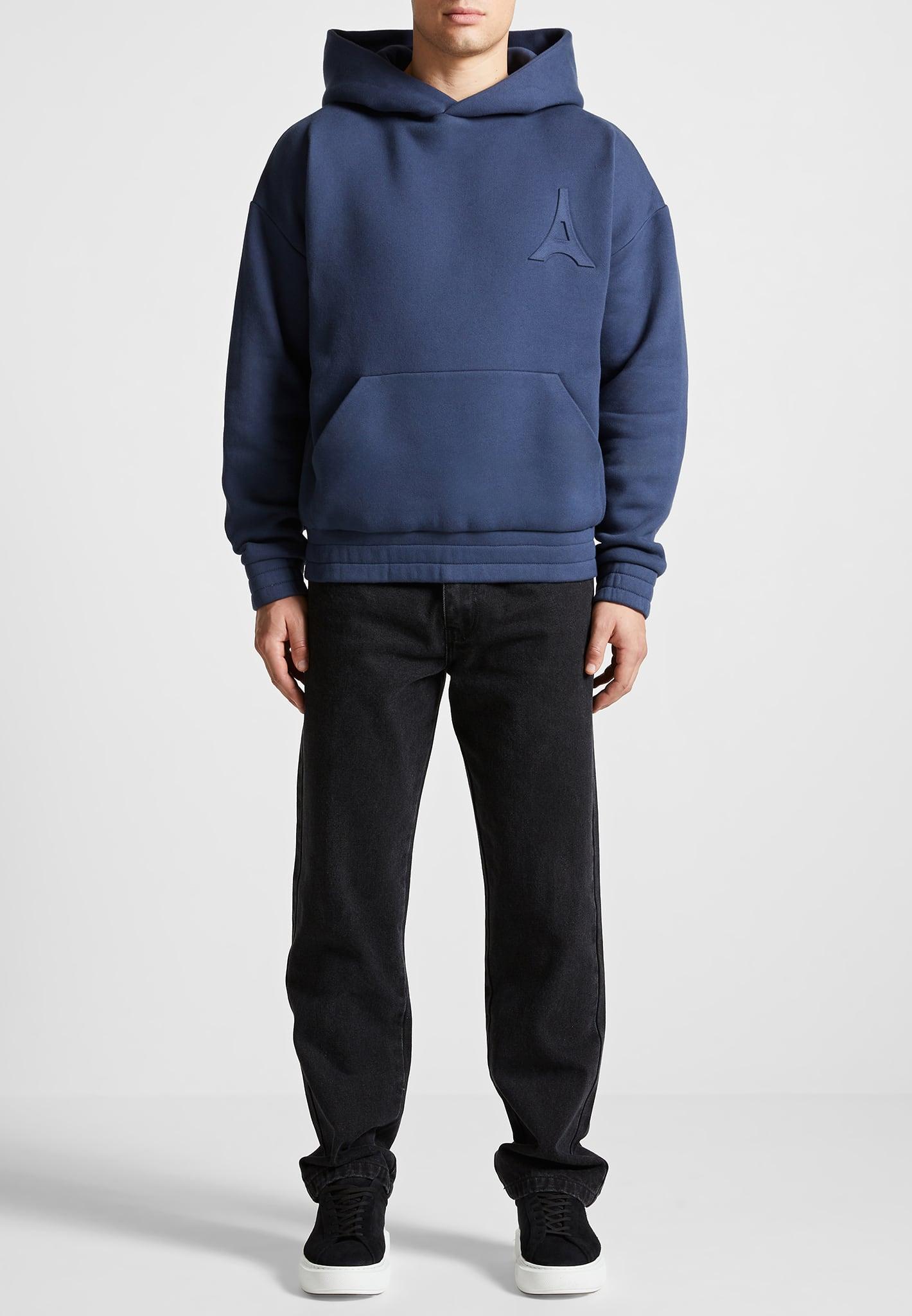 Victor - Eiffel Embossed Hoodie - Airforce Blue Male Product Image