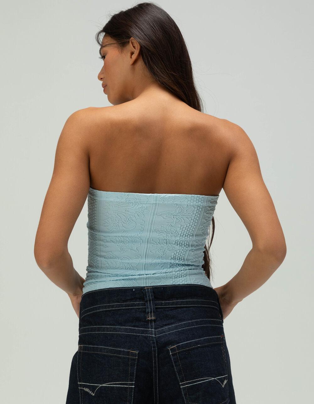 BDG Urban Outfitters Tapestry Texture Womens Bandeau - LIGHT BLUE Product Image