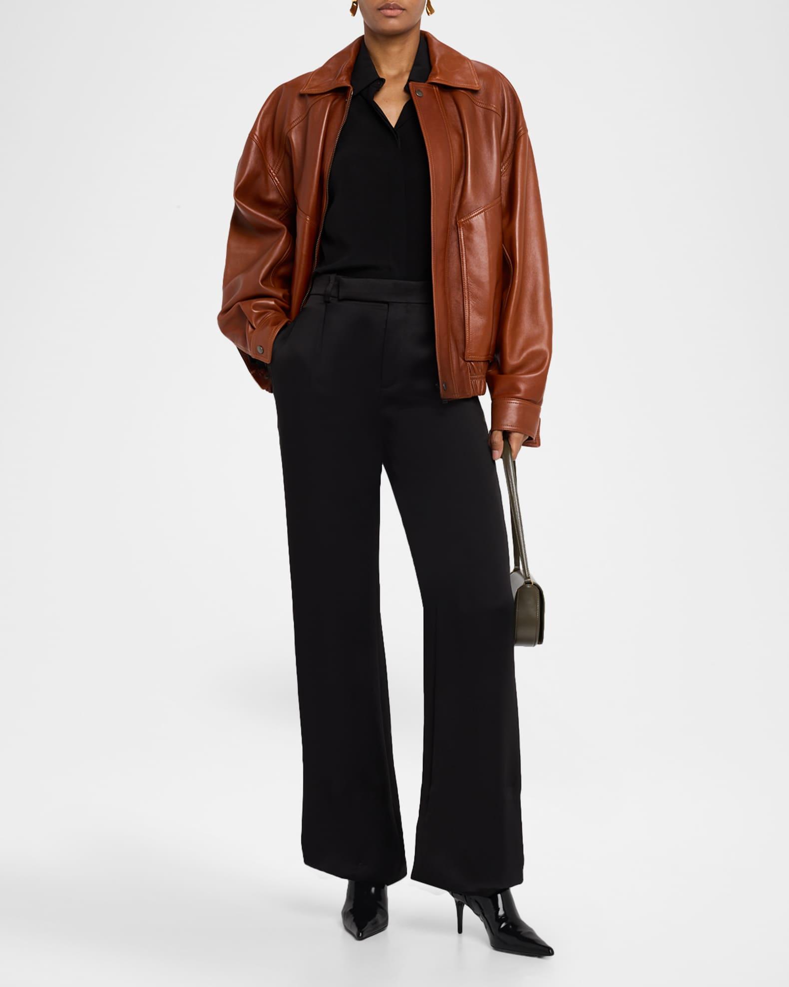 Oversized Leather Jacket Product Image