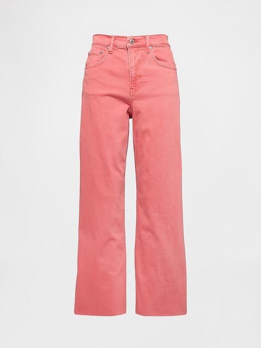 High Rise Stride Wide-Leg Ankle Jeans Product Image