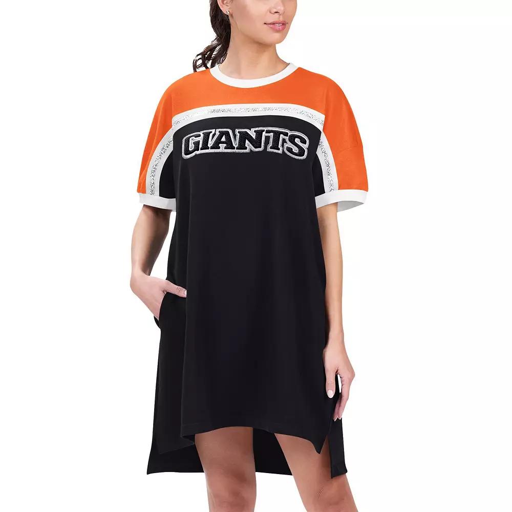 Women's G-III 4Her by Carl Banks Black/Orange San Francisco Giants Circus Catch Sneaker Dress,  Product Image