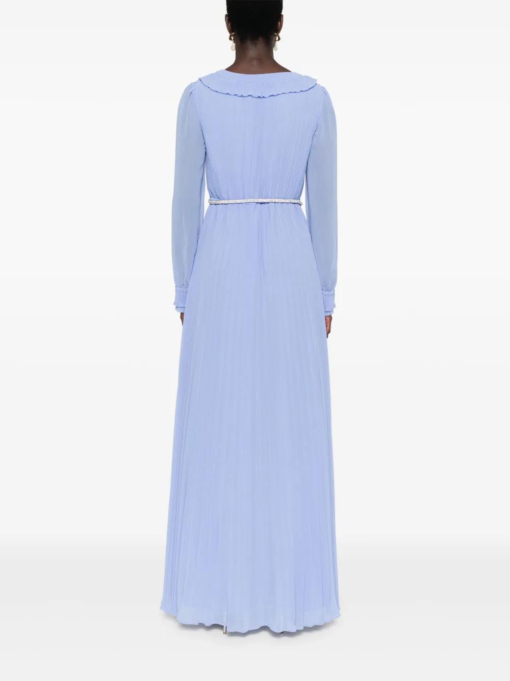 pleated chiffon maxi dress Product Image