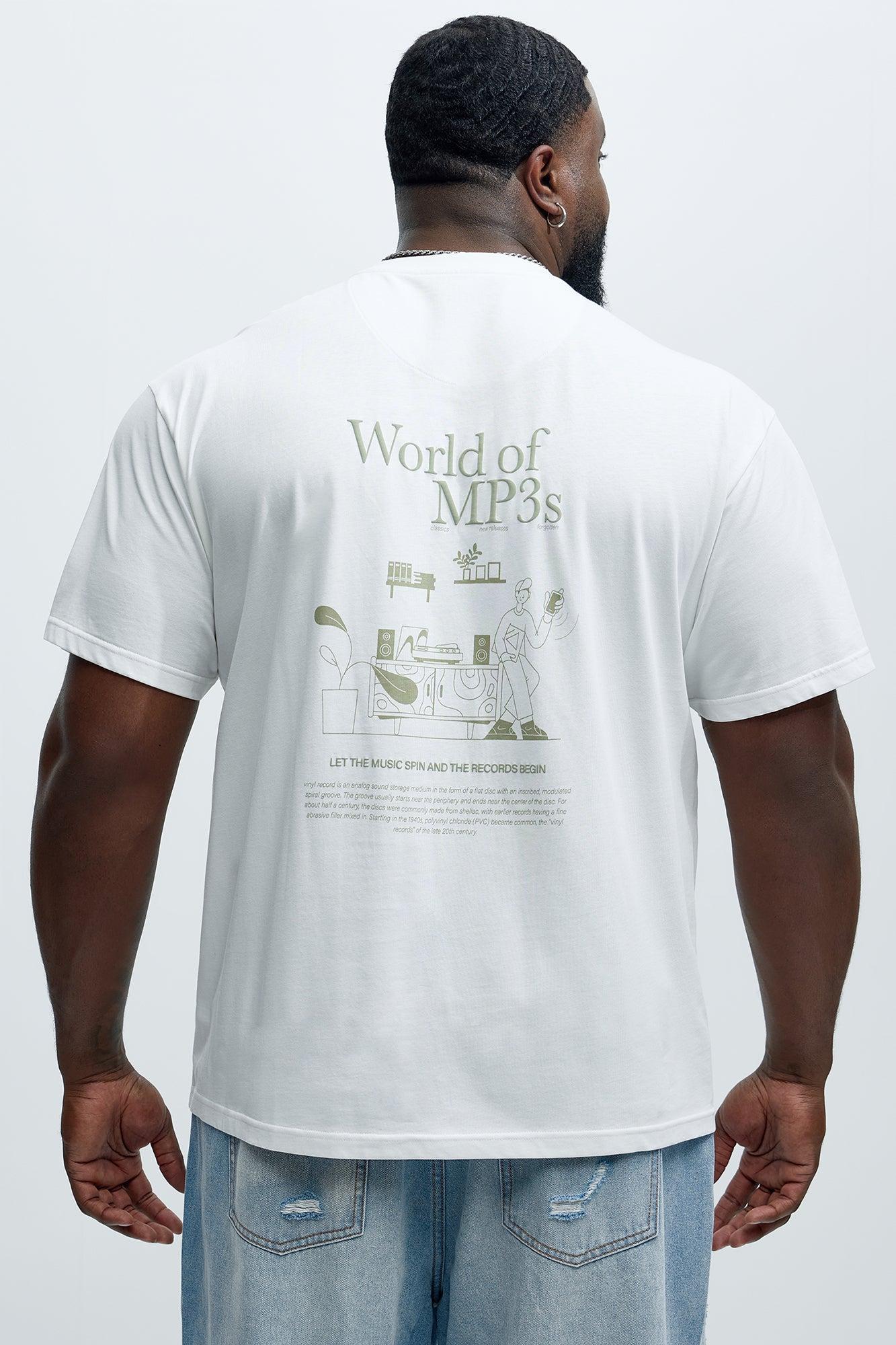 World Of MP3s Short Sleeve Tee - White Product Image