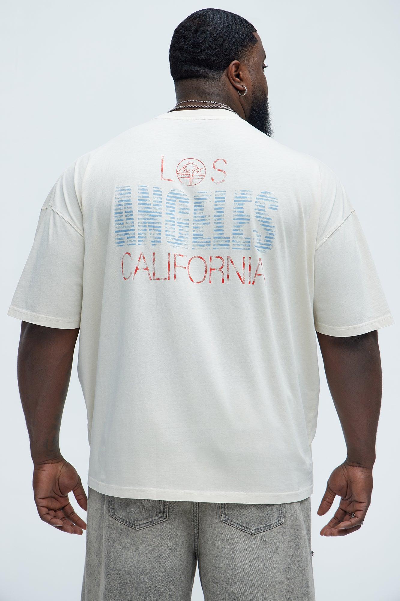 Los Palm Angeles Oversized Short Sleeve Tee - Cream Product Image