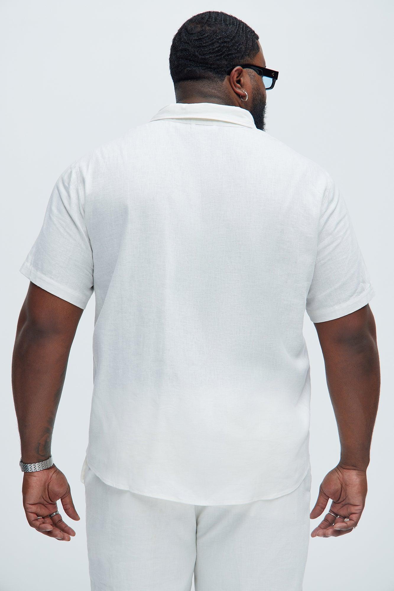 Bahamas Linen Classic Button Up Shirt - White Product Image