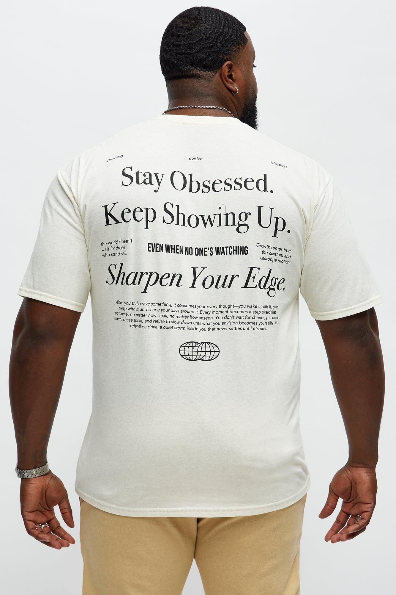 Stay Obsessed Short Sleeve Tee - Natural Male Product Image