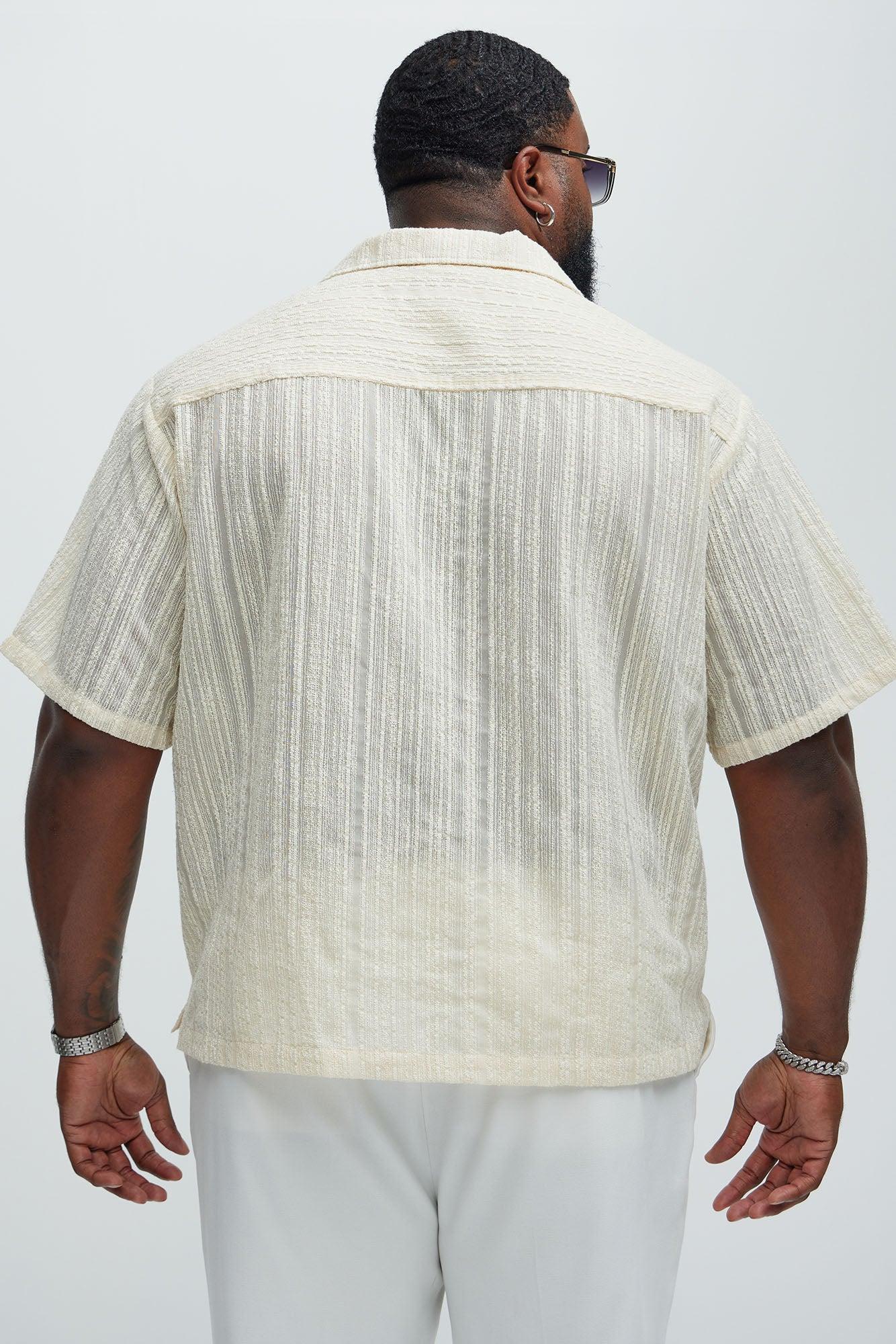 Telford Textured Shirt - Off White Product Image