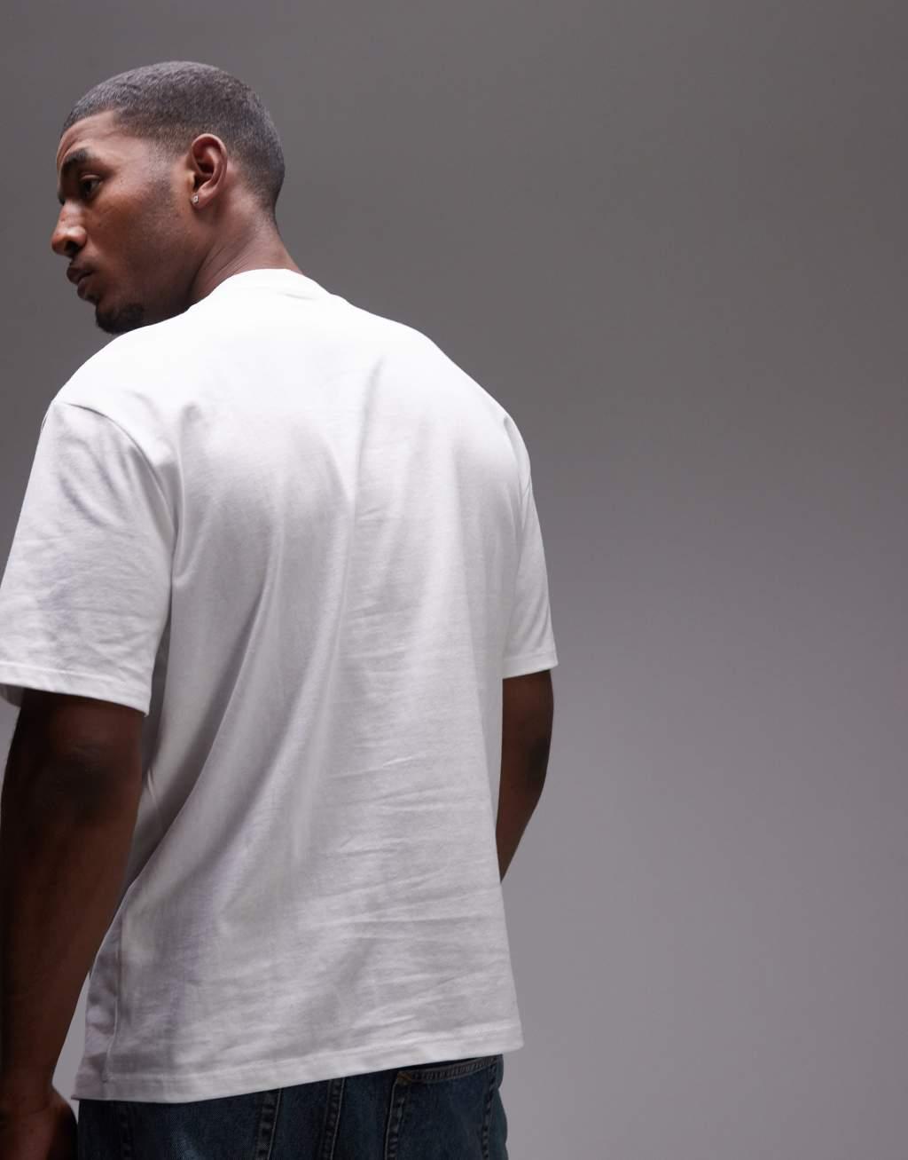 Topman 2-pack oversized fit T-shirts in white Product Image