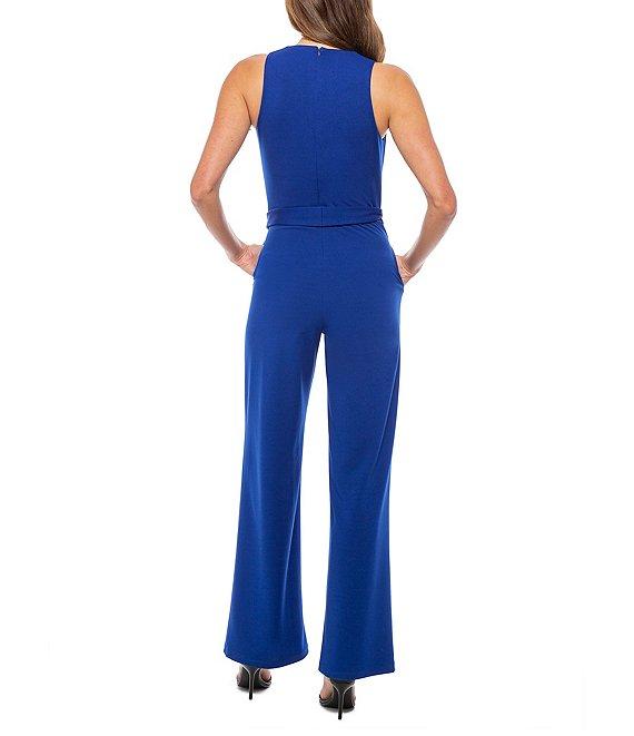 Marina Cowl Neck Sleeveless Scuba Crepe Jumpsuit Product Image