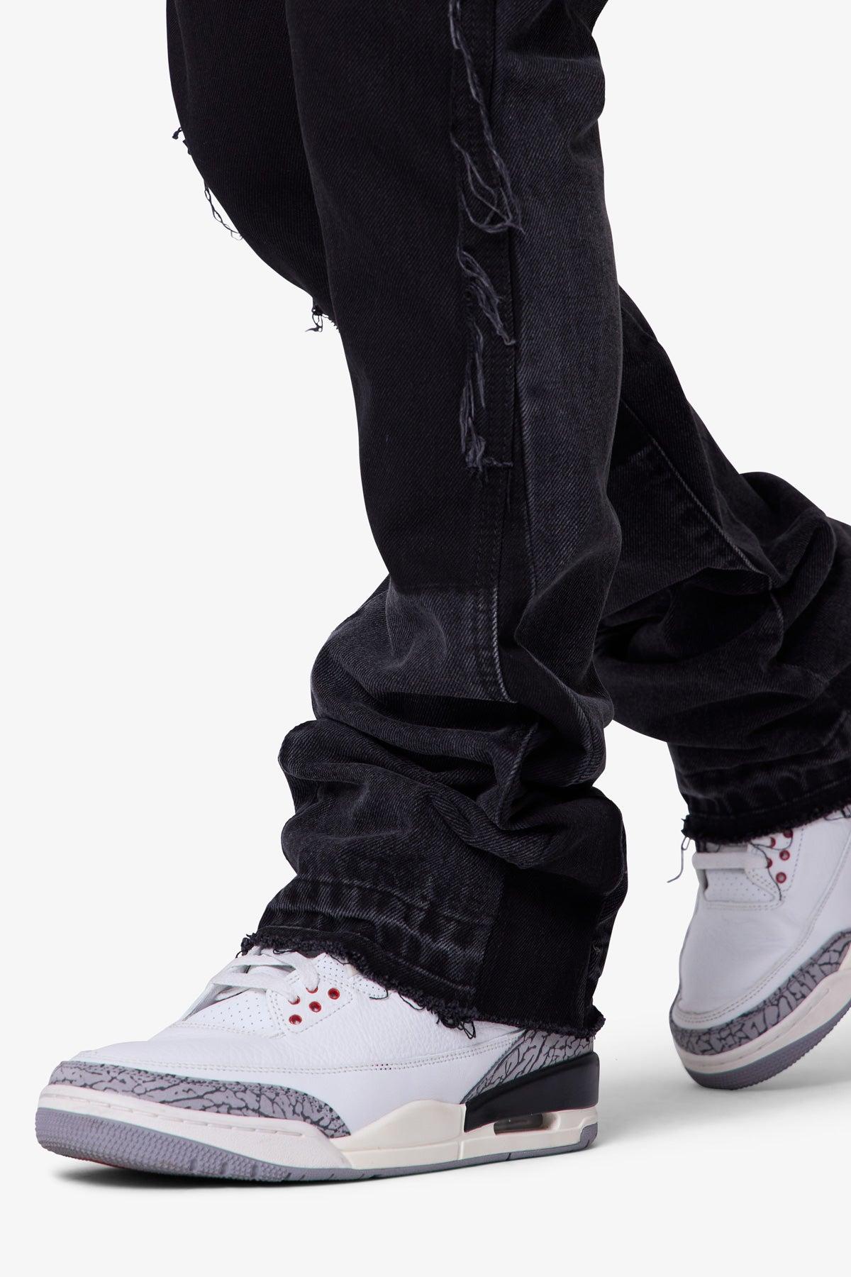 B118 Work Flare Denim - Black Product Image