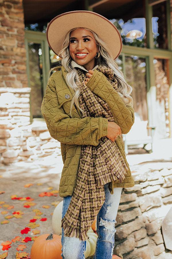 Cocoa Point Scarf In Olive Product Image