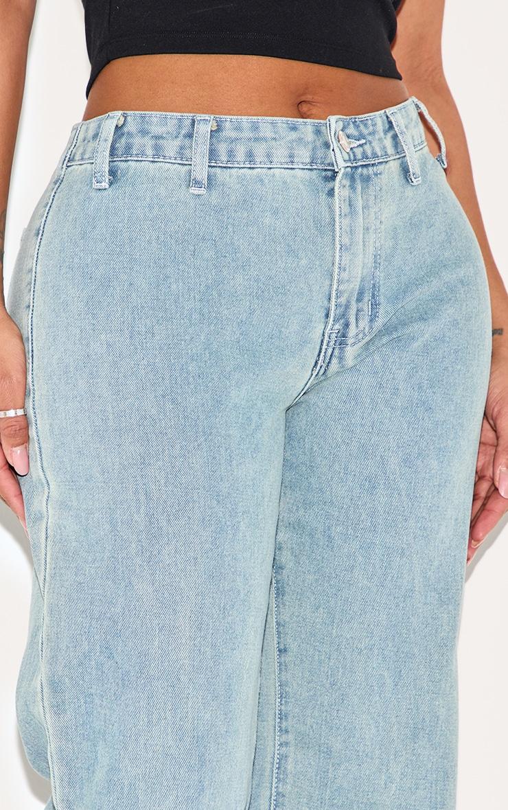 Shape Light Blue Wash Denim Wide Leg Jeans Product Image