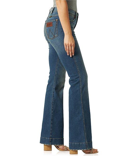 Wrangler® High Rise Trouser Flare Jeans Product Image