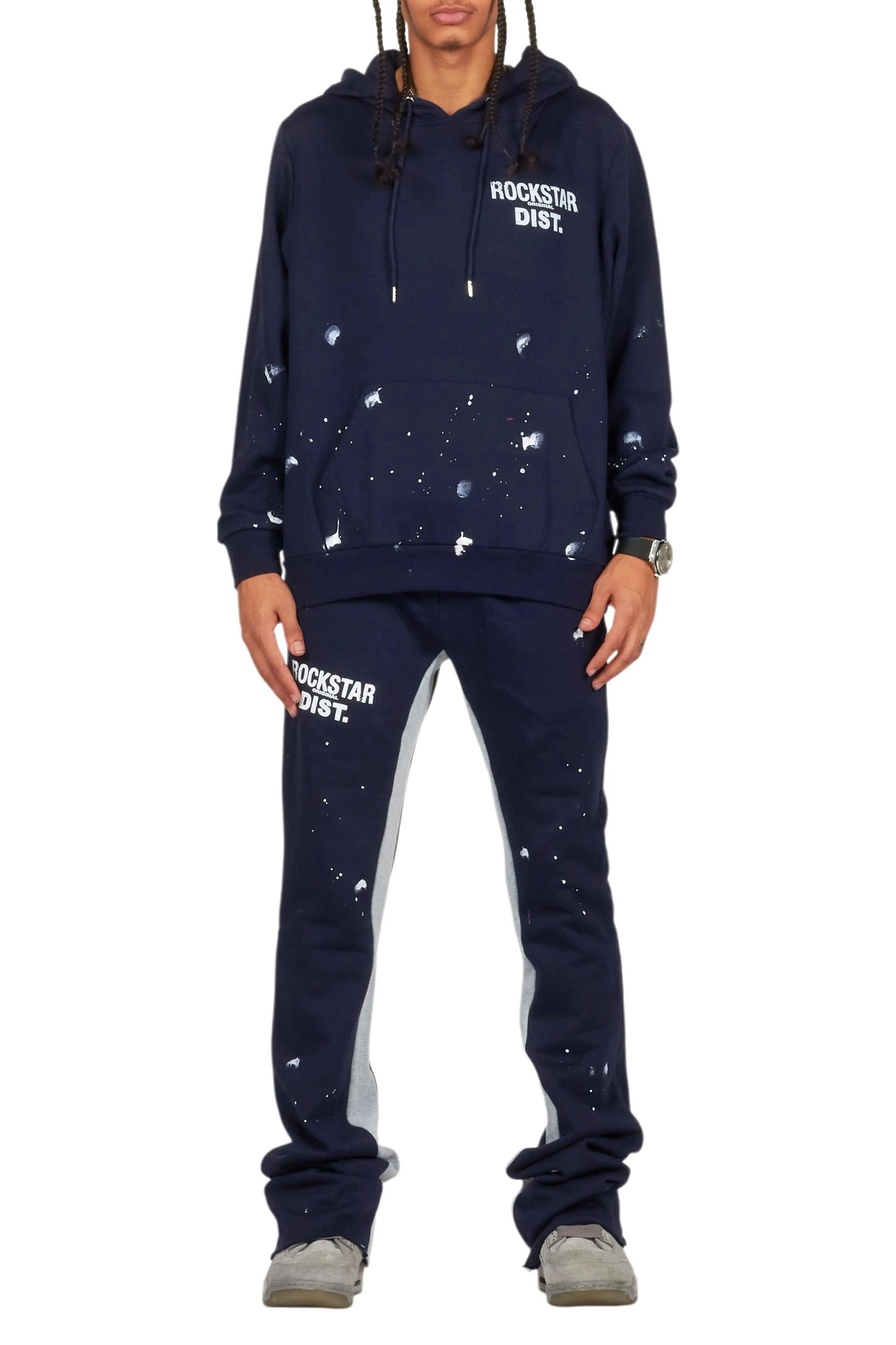 Raffer Navy Hoodie Baggy Fit Pant Track Set Male Product Image