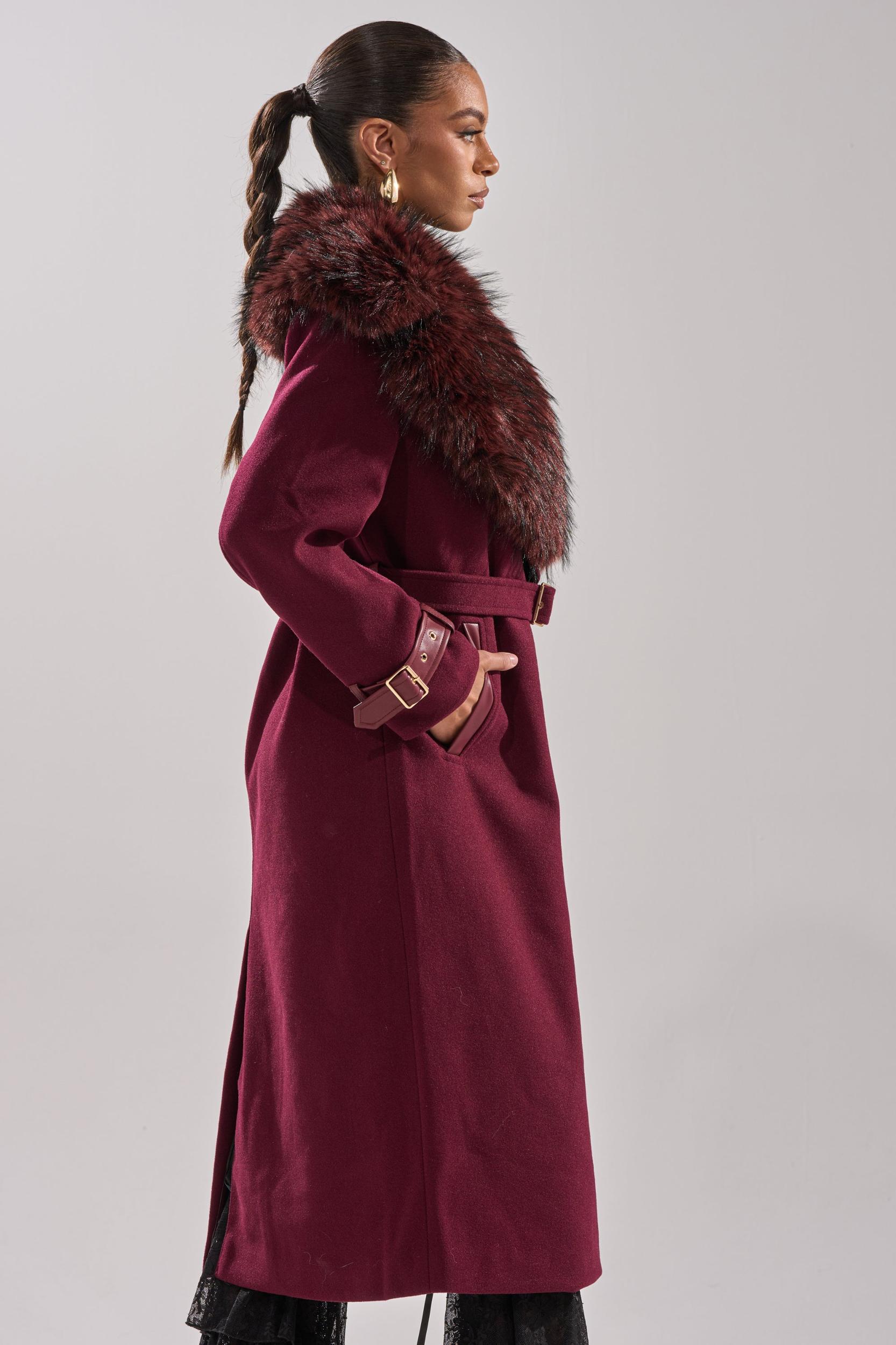CATALINA FUR COLLAR TRENCH Product Image