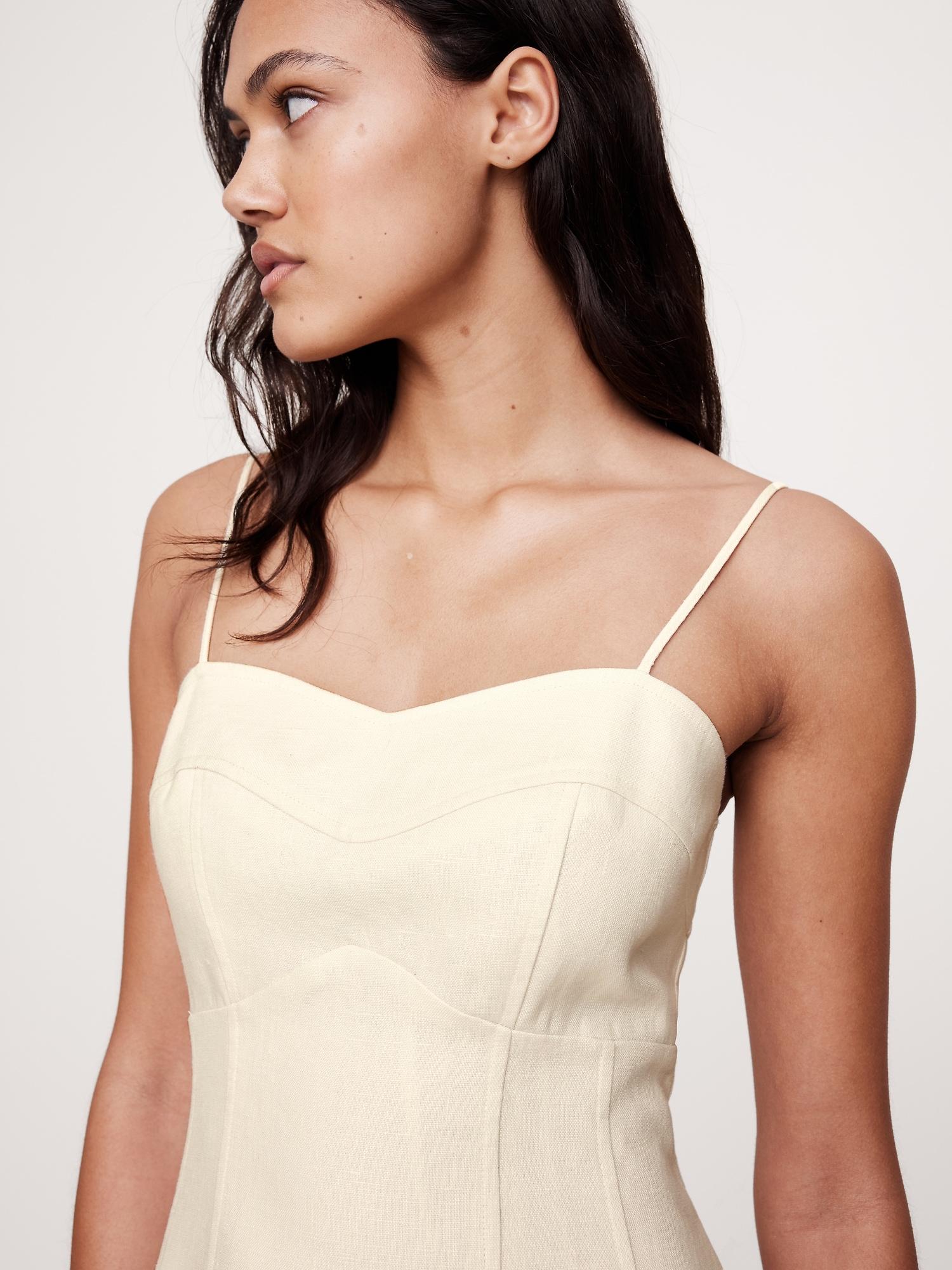 Linen Corset Mini Dress Product Image