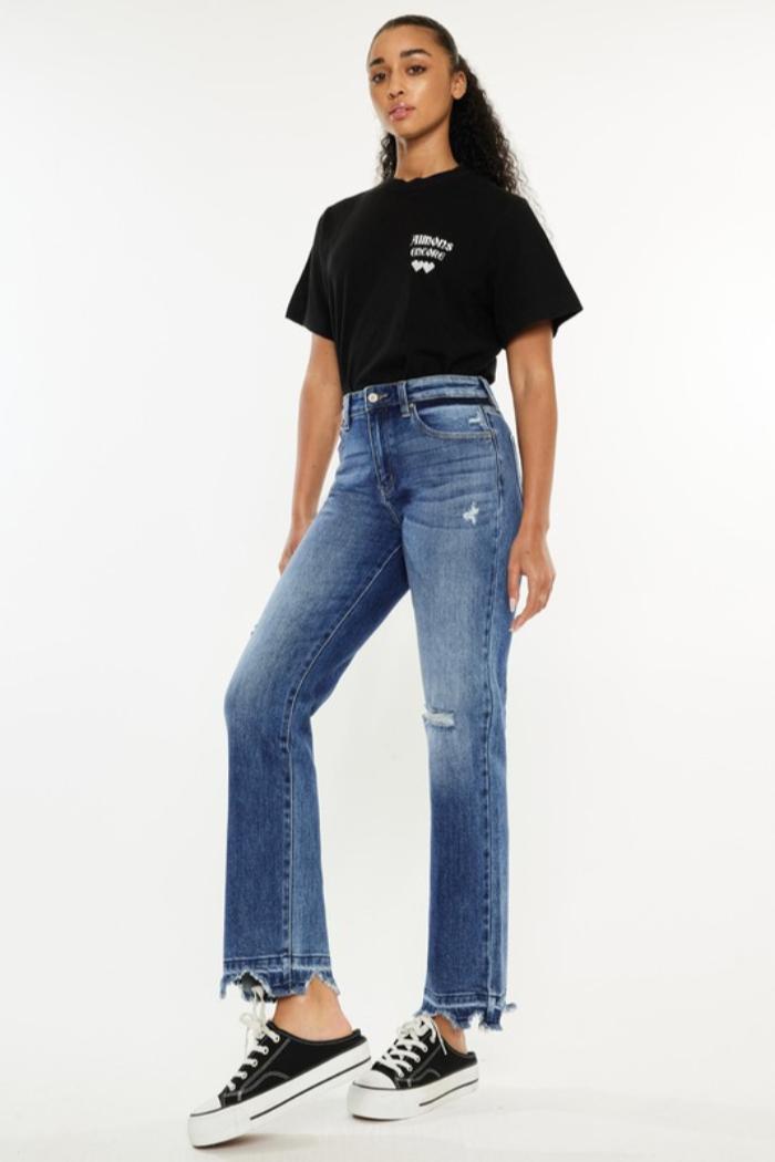 High Rise Slim Straight Jeans Product Image