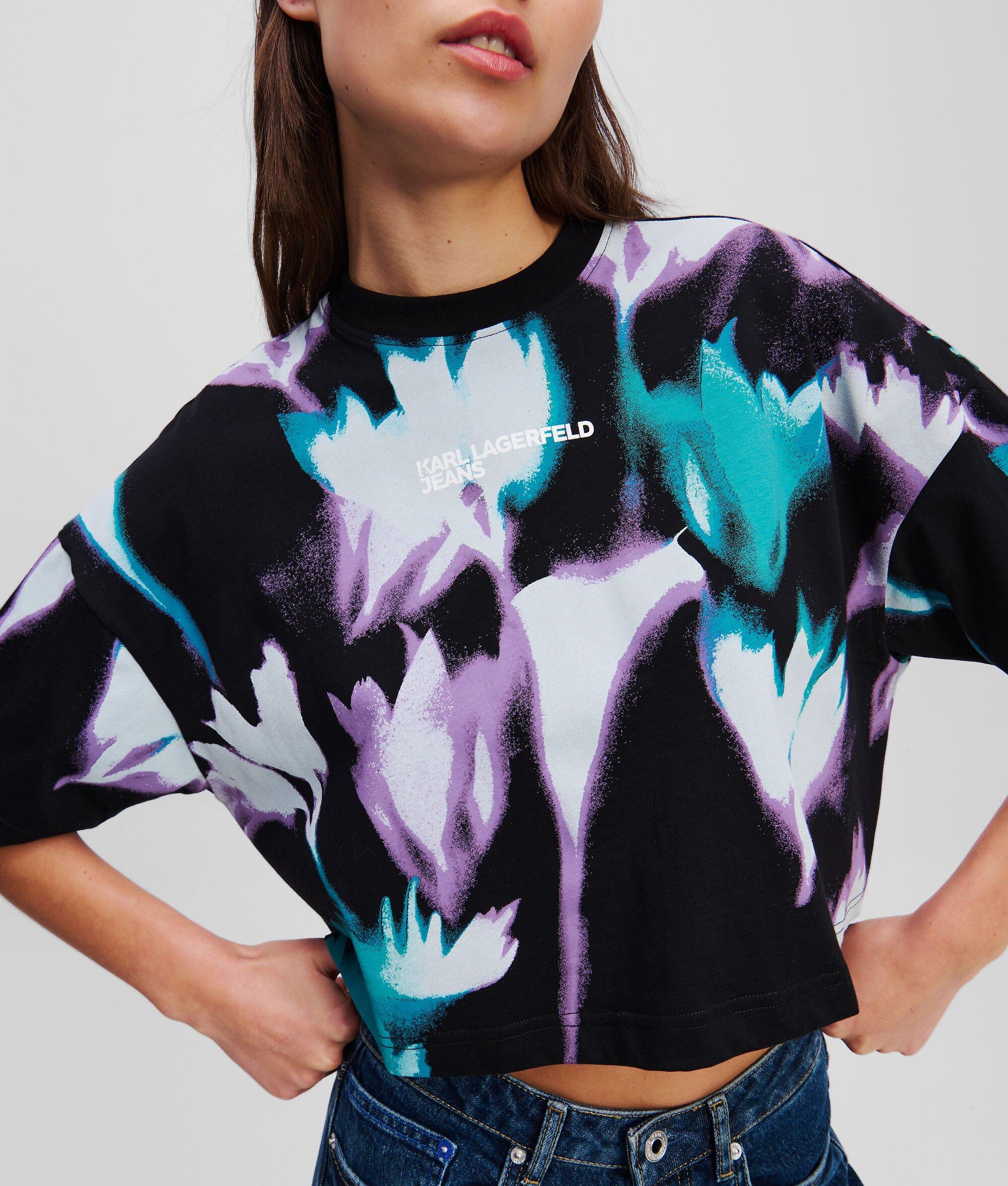 FLORAL-PRINT CROPPED T-SHIRT Product Image