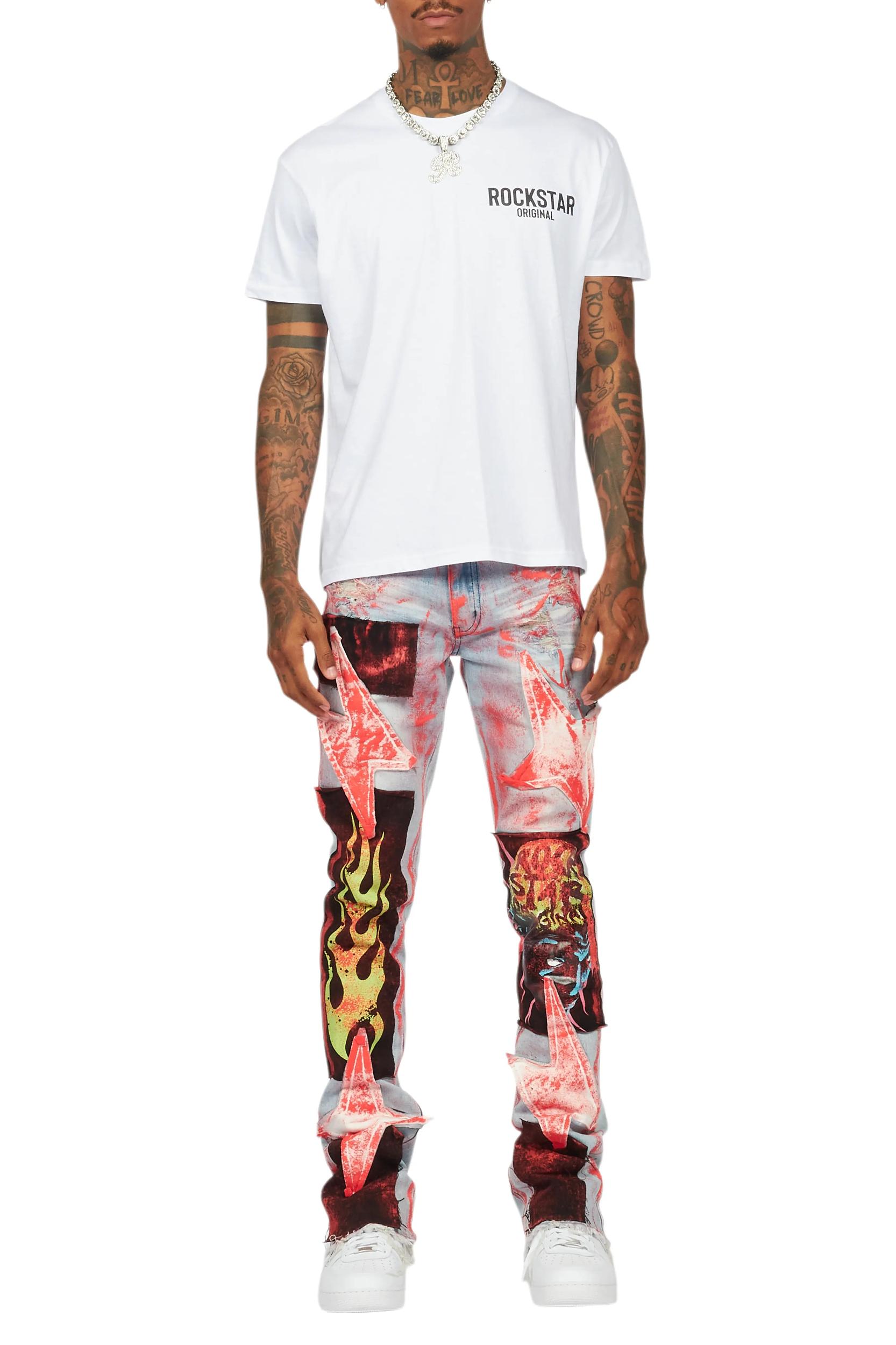 Sana White/Black Graphic T-Shirt Male Product Image