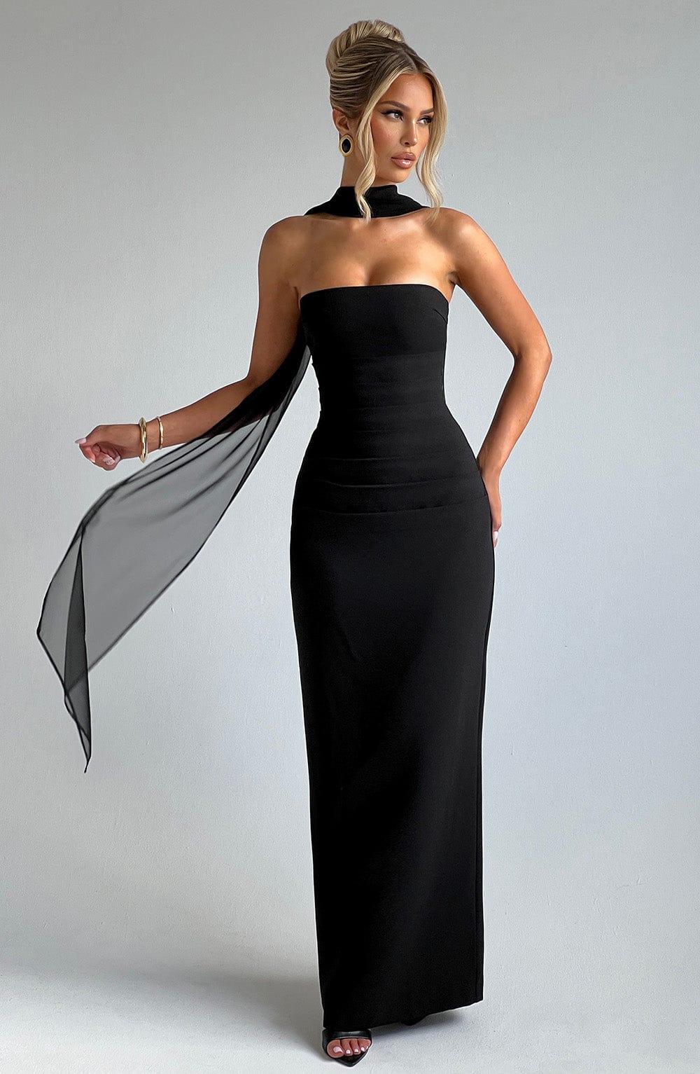 Yulia Maxi Dress - Black Product Image