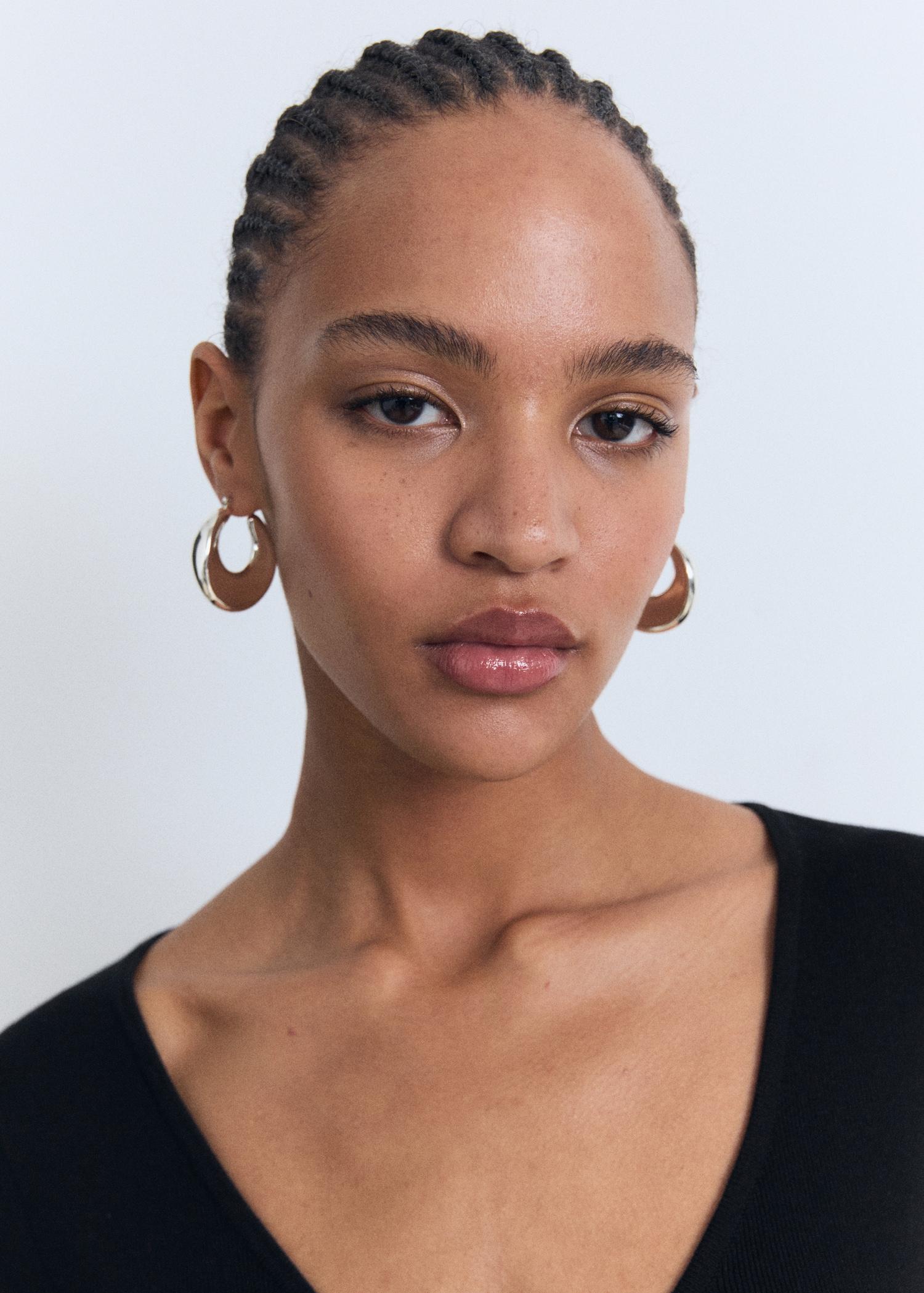 Knitted dress with bow neckline - Women | MANGO USA Product Image