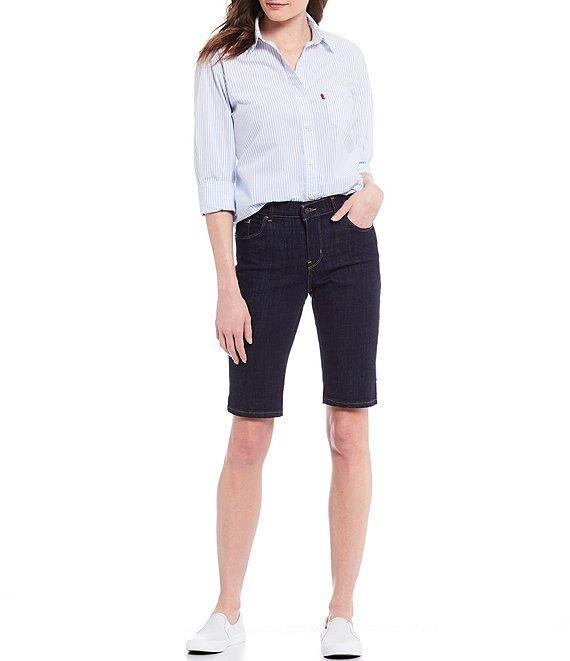 Levi's® Mid Rise Stretch Denim Bermuda Shorts Product Image