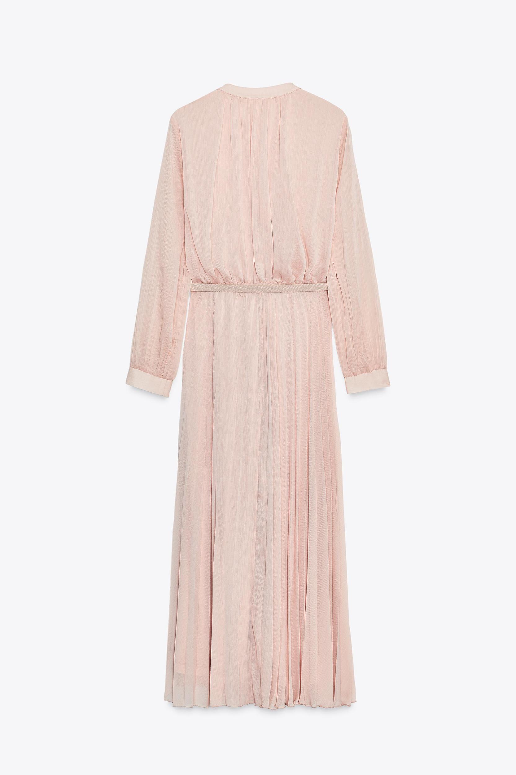 BELTED PLEATED MIDI DRESS Product Image