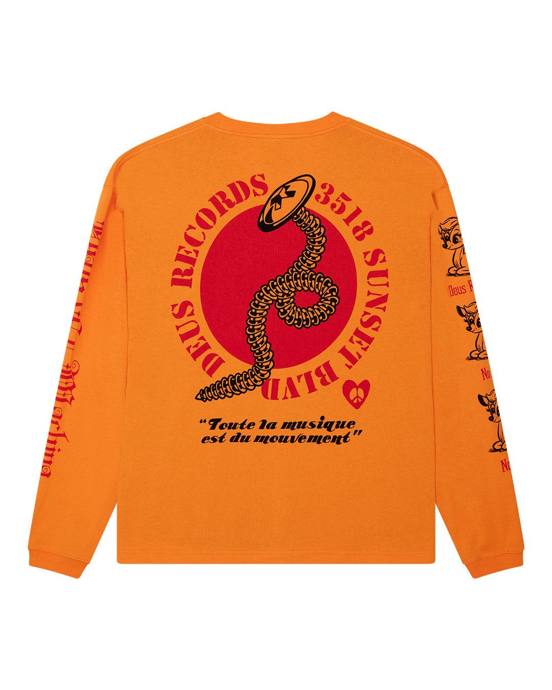 Dancing Ghost Long Sleeve Tee - Persimmon Orange Product Image
