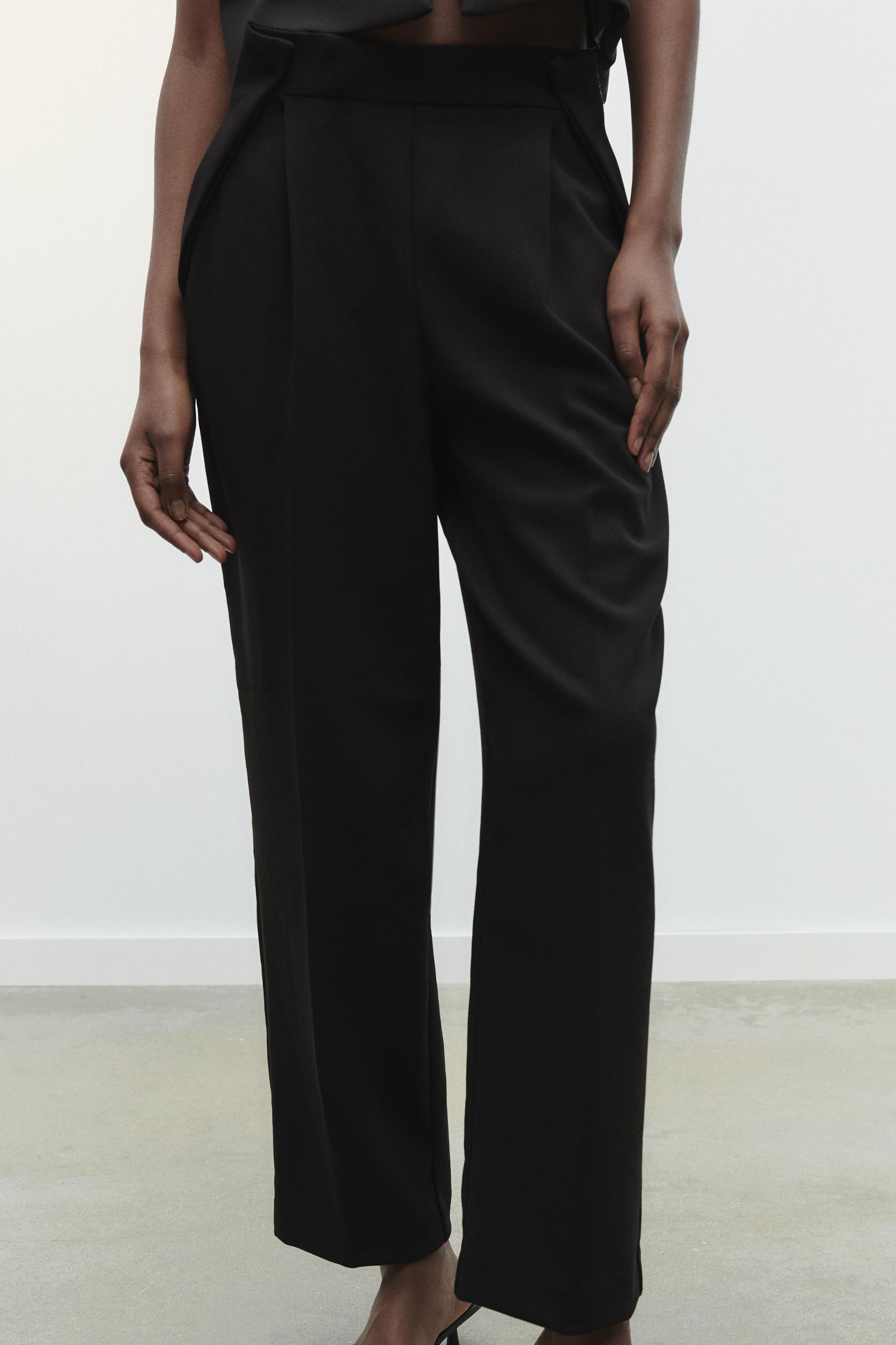 PLEATED WIDE LEG PANTS Product Image