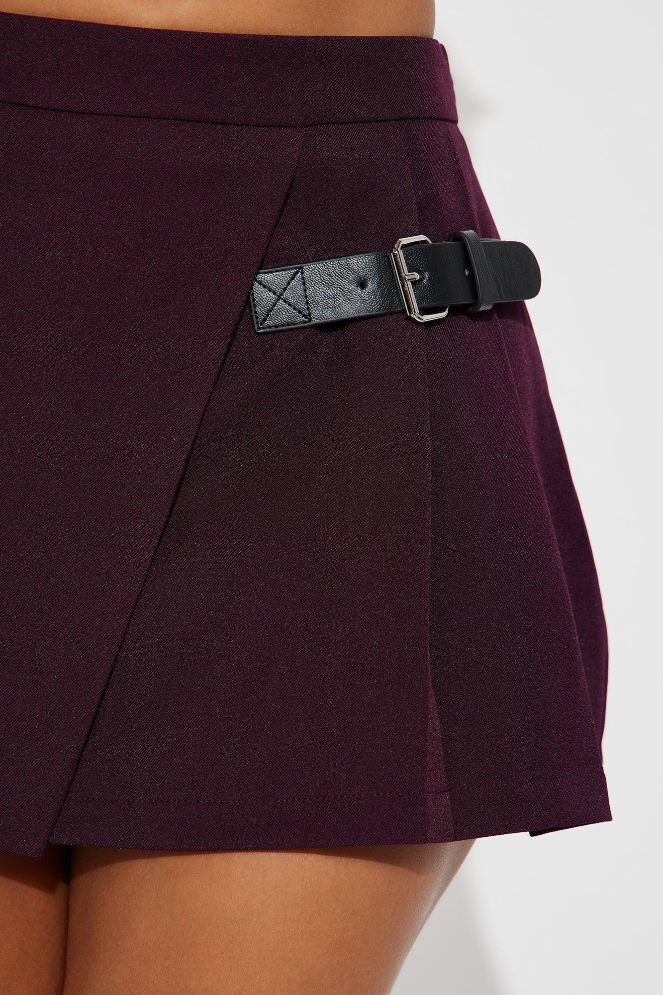Karina Mini Pleated Skort - Chocolate Female Product Image