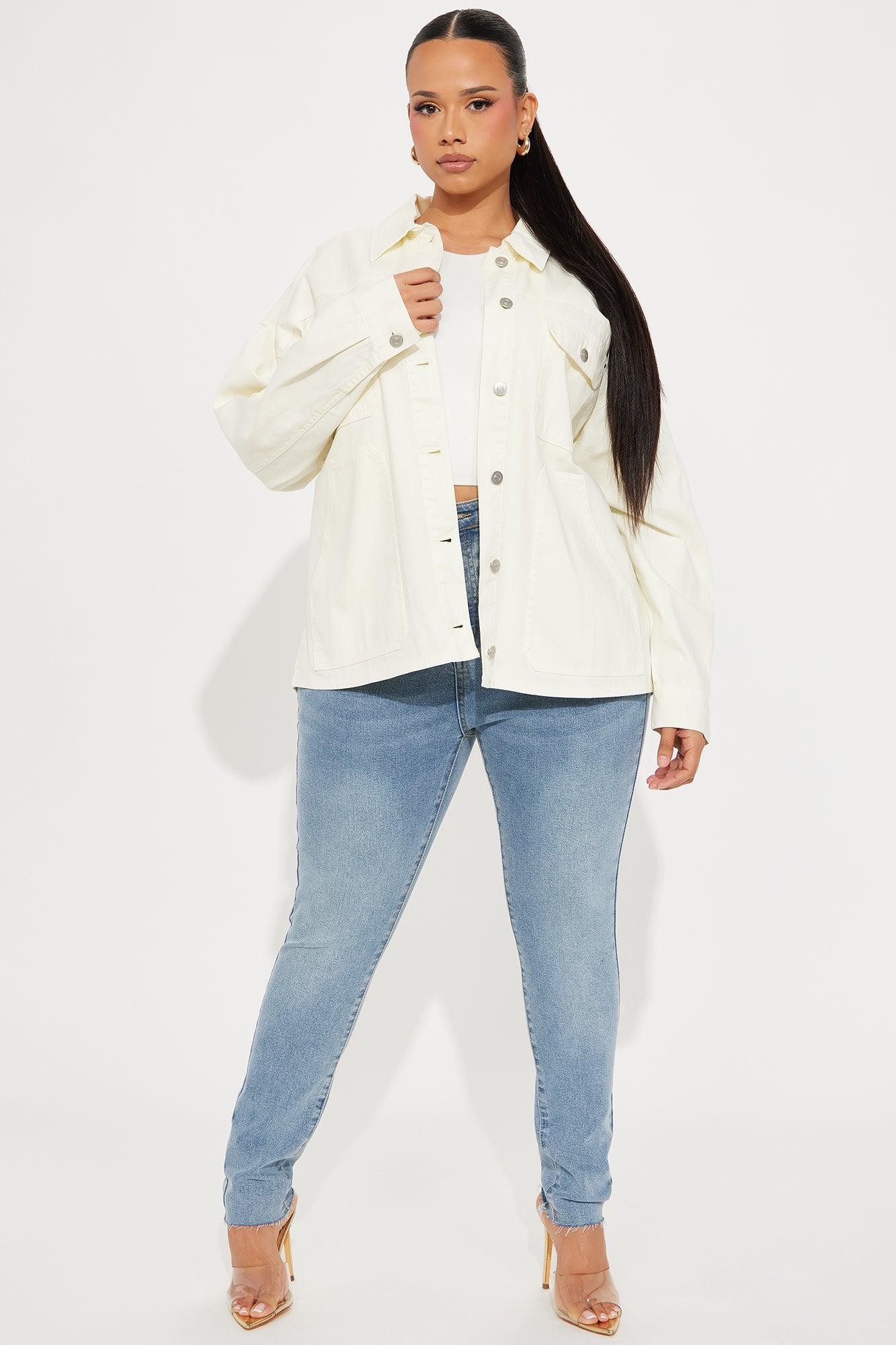 School Days Oversized Jacket - Cream Product Image